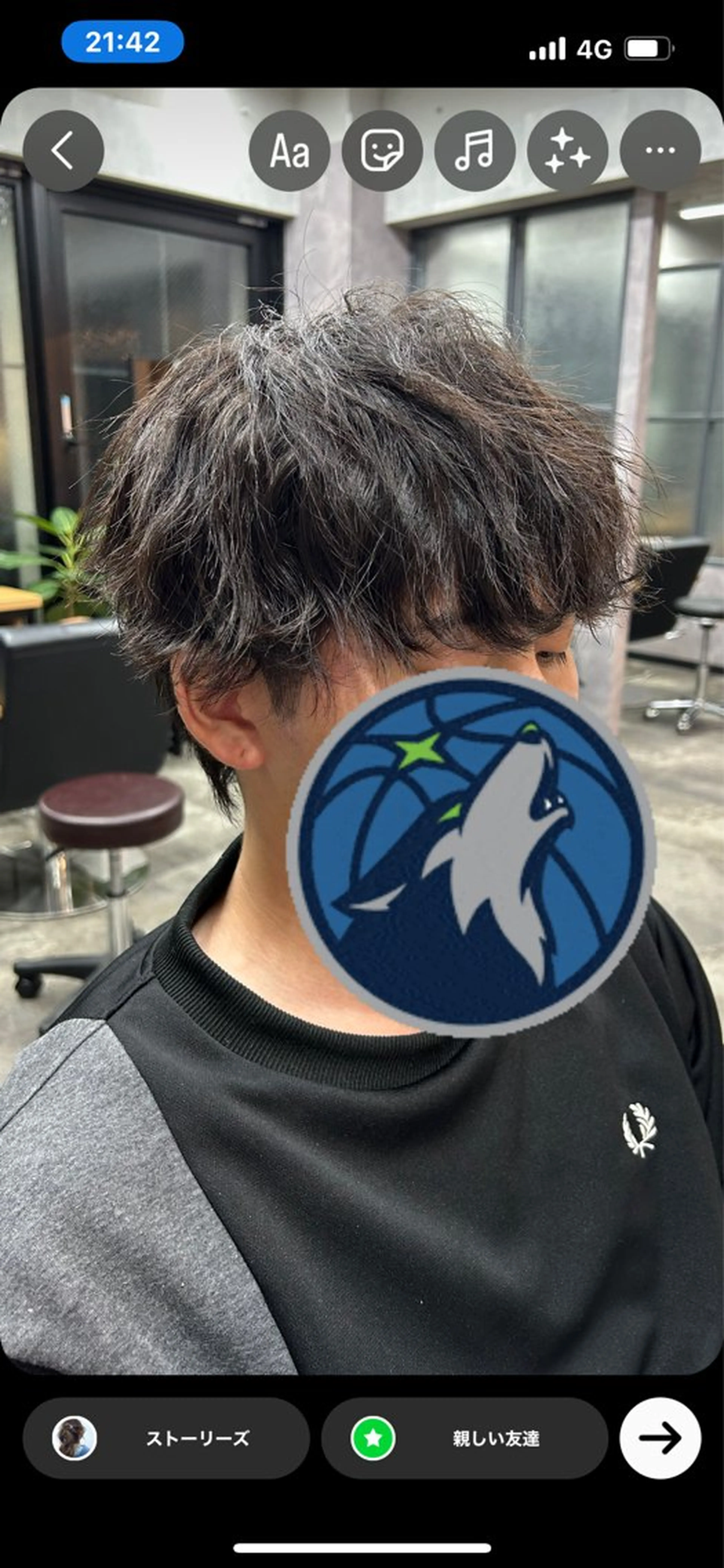 パーマ メンズ メンズパーマ 波巻きパーマ メンズウルフカット ウルフカット SHANTi 飯塚 ヘアセット/髪質改善のヘアスタイル