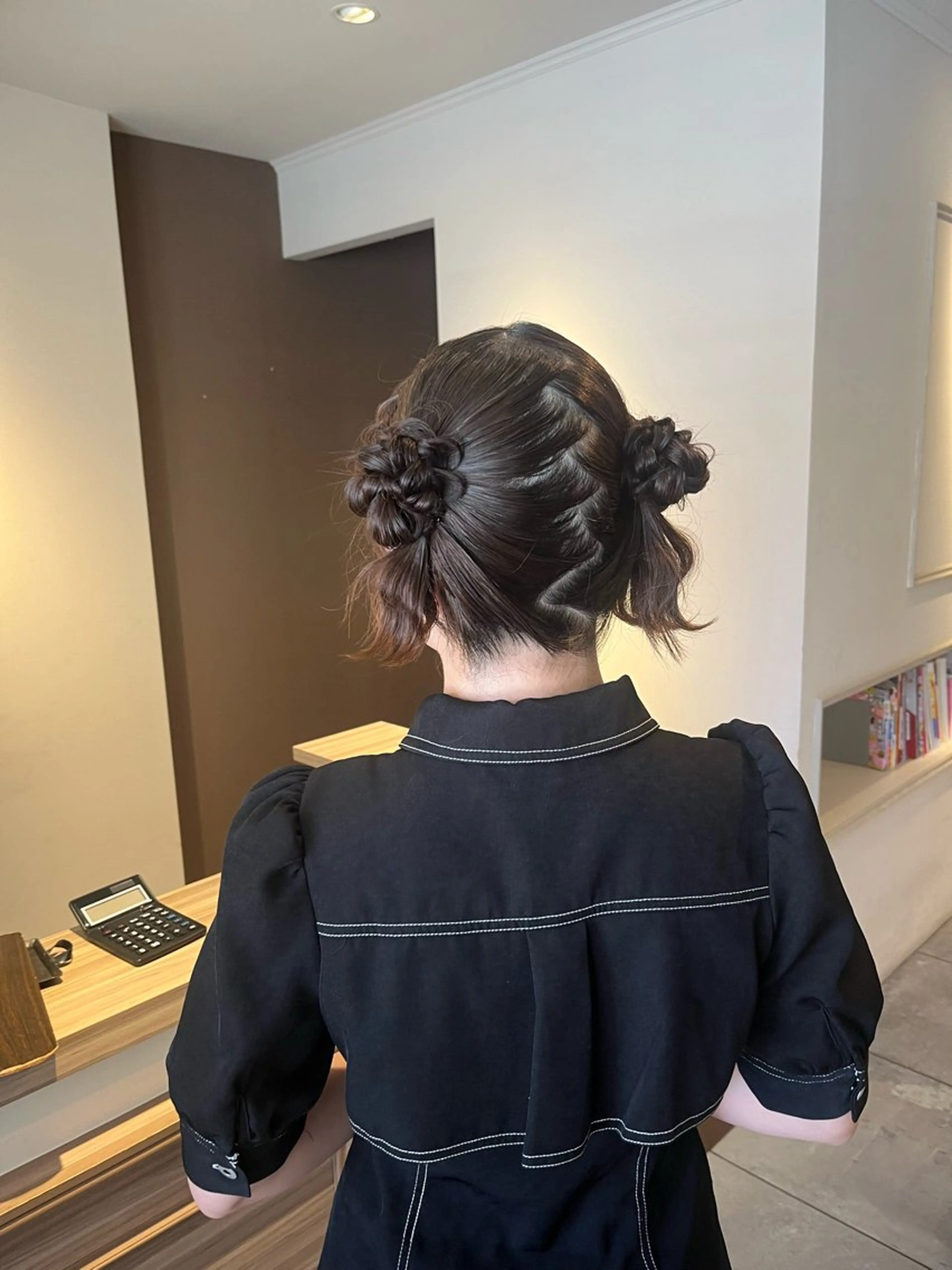 ヘアアレンジ お団子ヘア ヘアセット 川越 輝梨奈のヘアスタイル