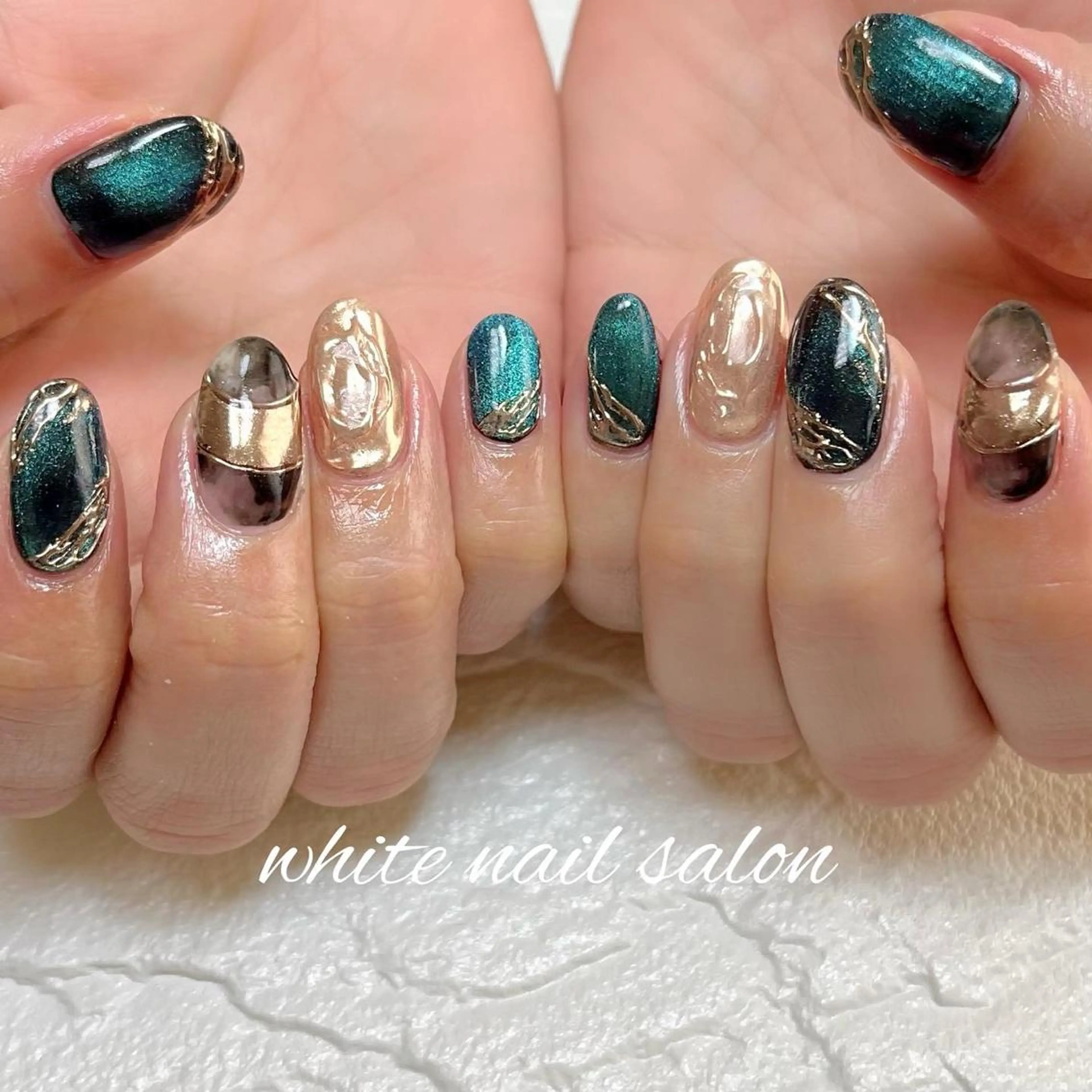 ネイル フットネイル ジェルネイル ハードジェル ラメ(グリッター) 持ち込み ハンドネイル white nail salonのネイルデザイン