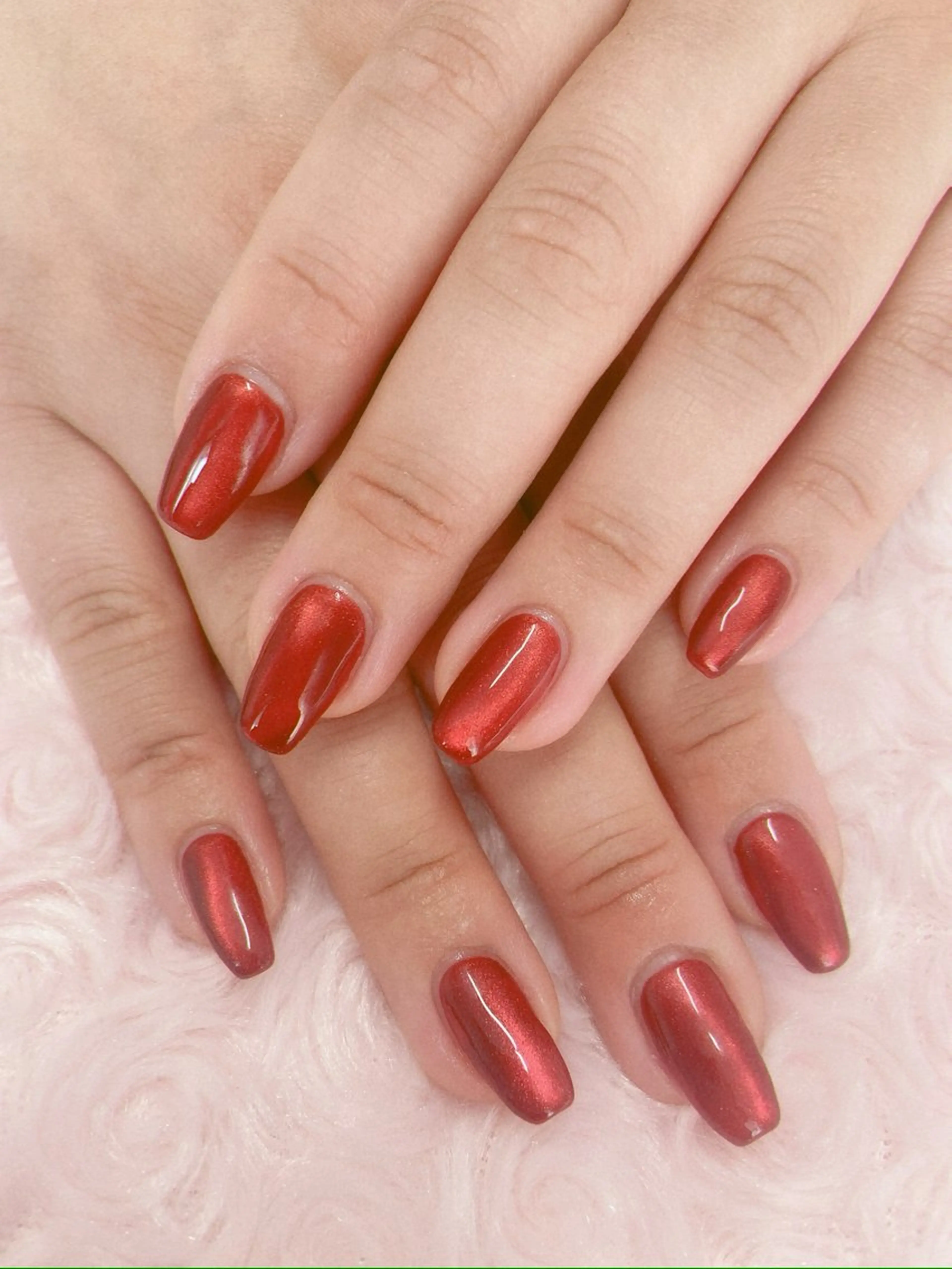 ネイル 長さ出し ジェルネイル マグネットネイル ワンカラーネイル パラジェル ハンドネイル nail salon Berry所属・前田 りかのネイルデザイン