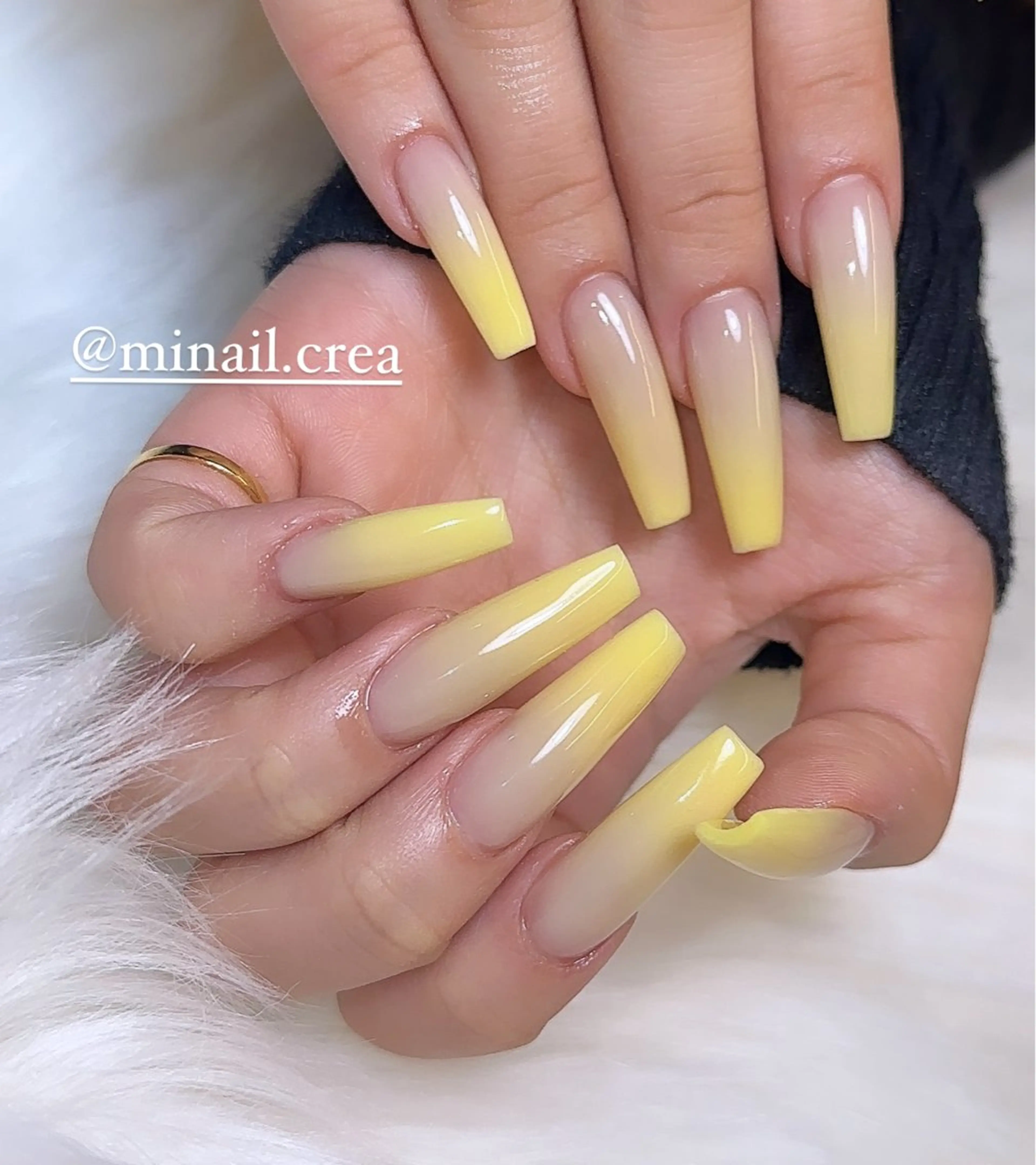 ネイル 長さ出し ジェルネイル グラデーション ロングネイル スカルプネイル ハンドネイル CRéA　-private nailsalon-所属・CReA nailのネイルデザイン