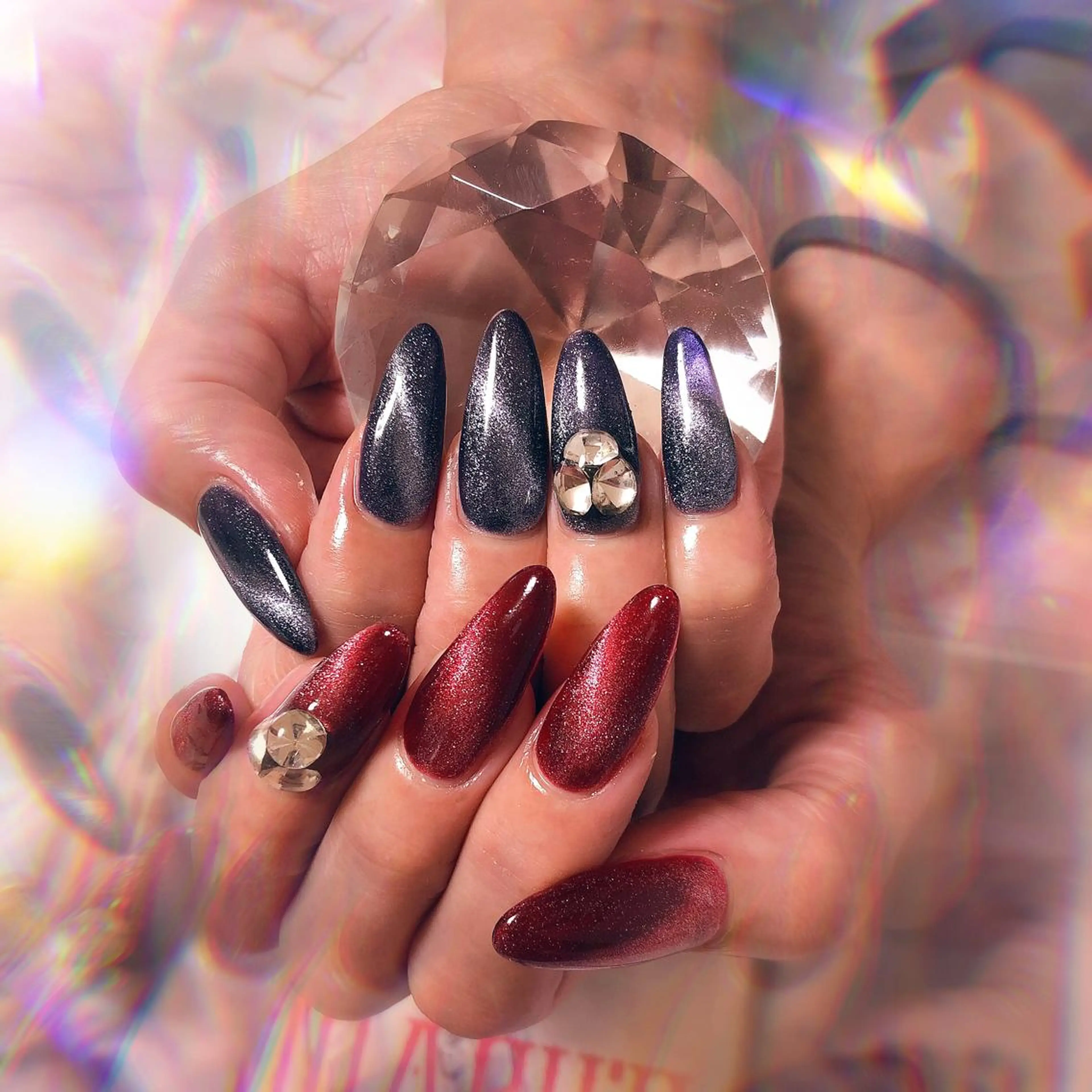 🌈初回オフ無料🦋ビジューネイル¥6,000💎の写真