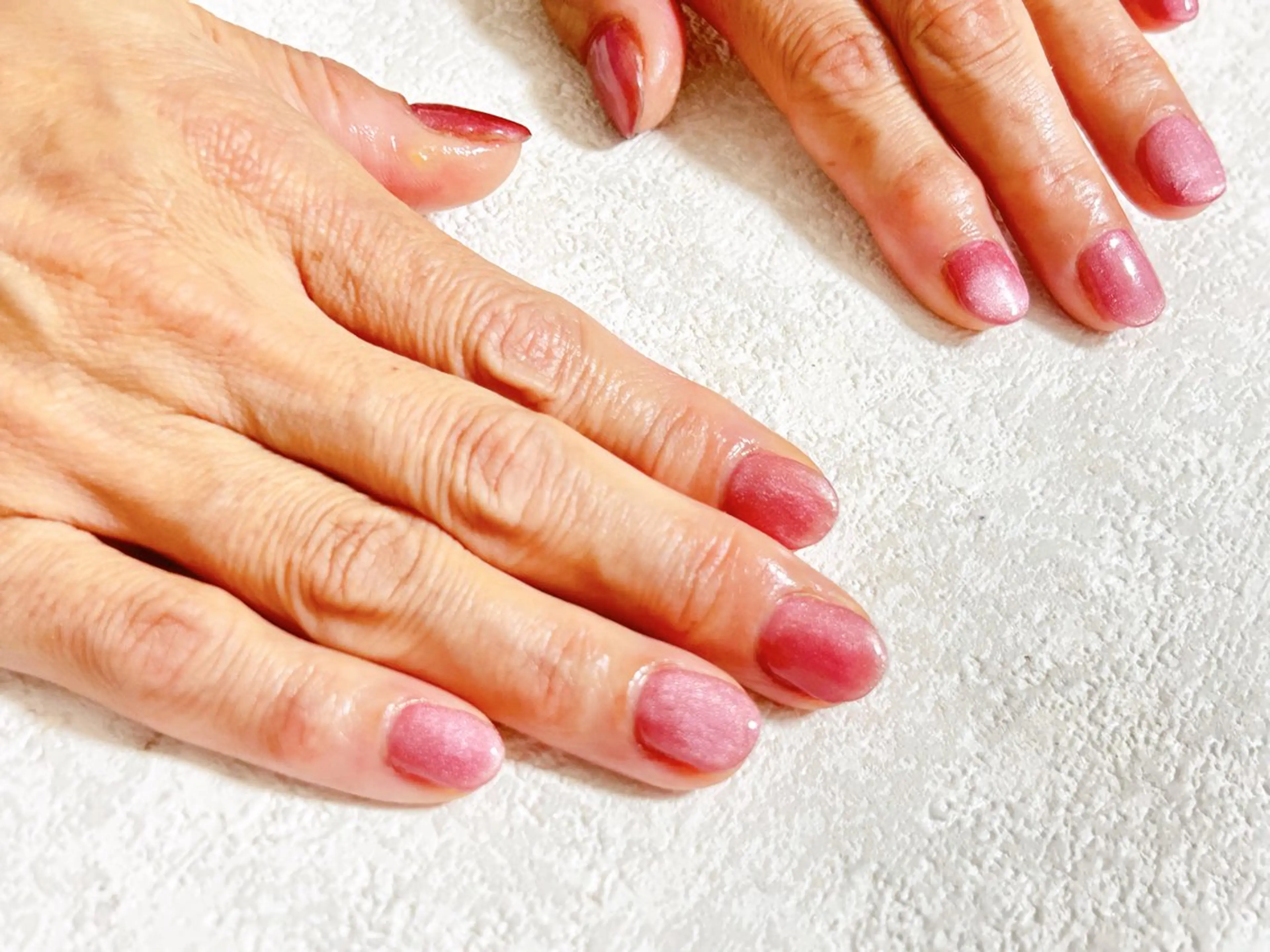 ネイル オーロラネイル フットネイル フレンチネイル ジェルネイル 韓国ネイル ハンドネイル Mogu nail 二子玉川のネイルデザイン