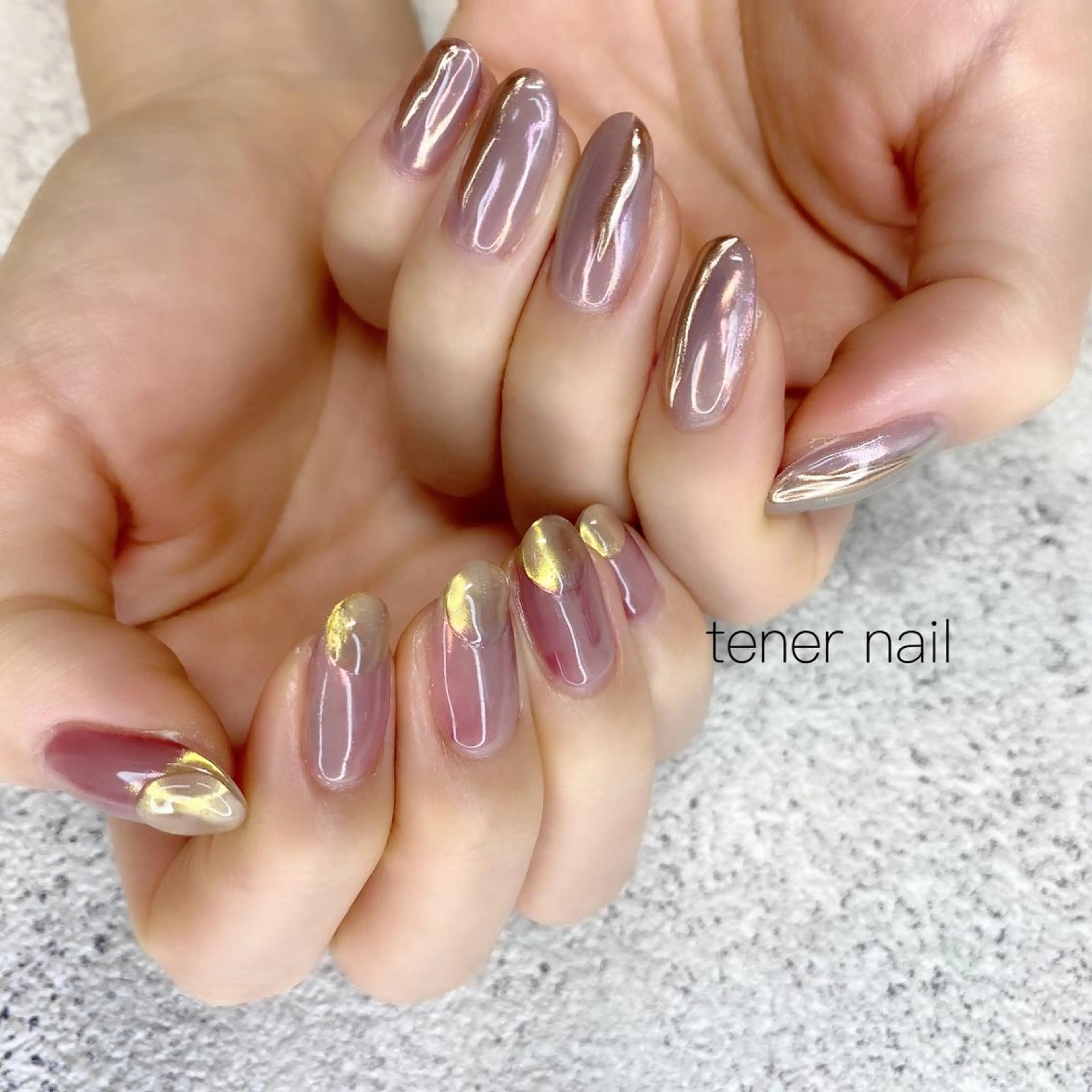 ネイル オーロラネイル キラキラネイル tener  nail  テネルネイル所属・テネルネイル tener nailのネイルデザイン
