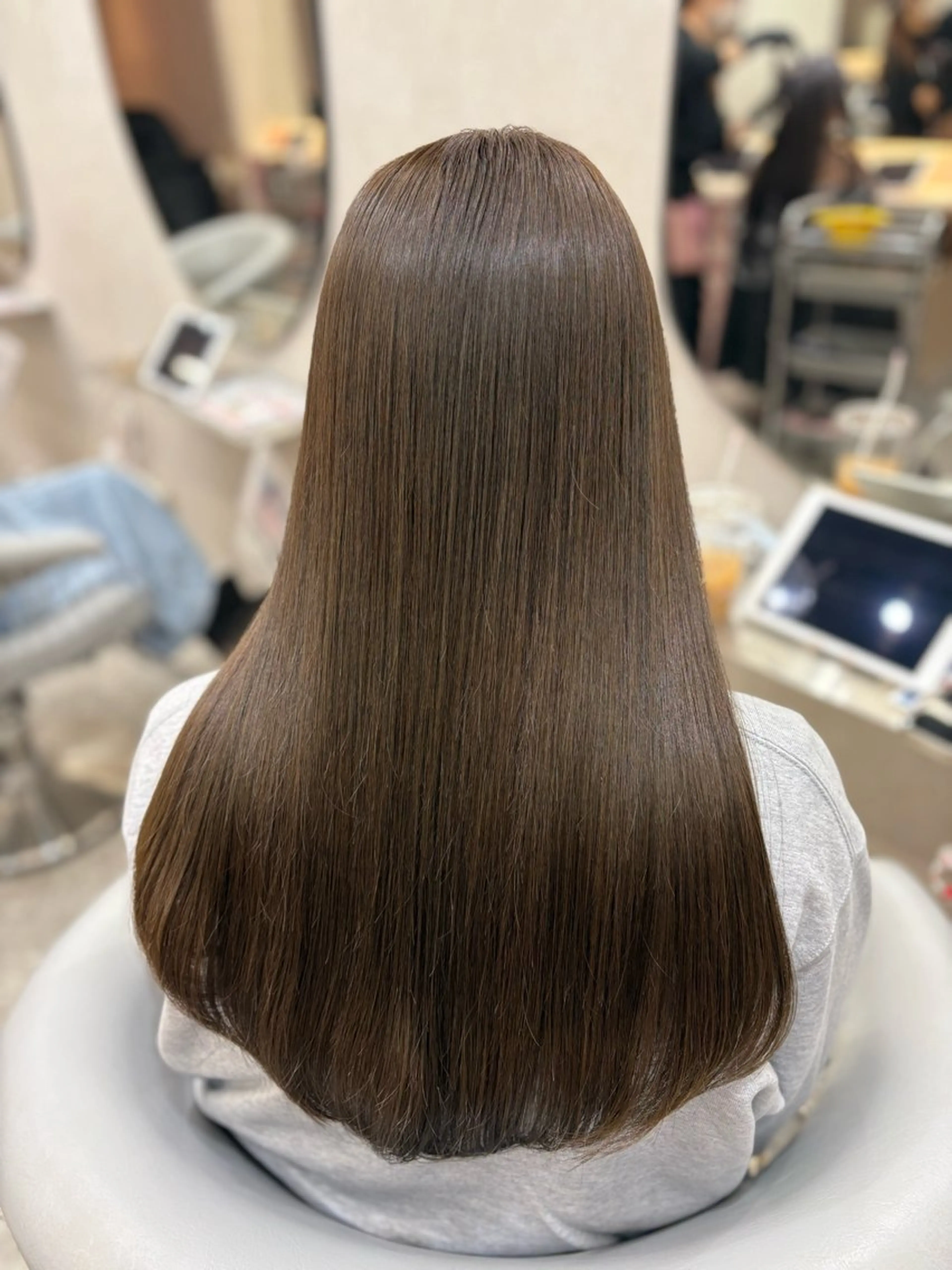 ロング カラー カット ヘアカラー トリートメント 新宿/韓国ヘア 中明度カラー/かやのヘアスタイル