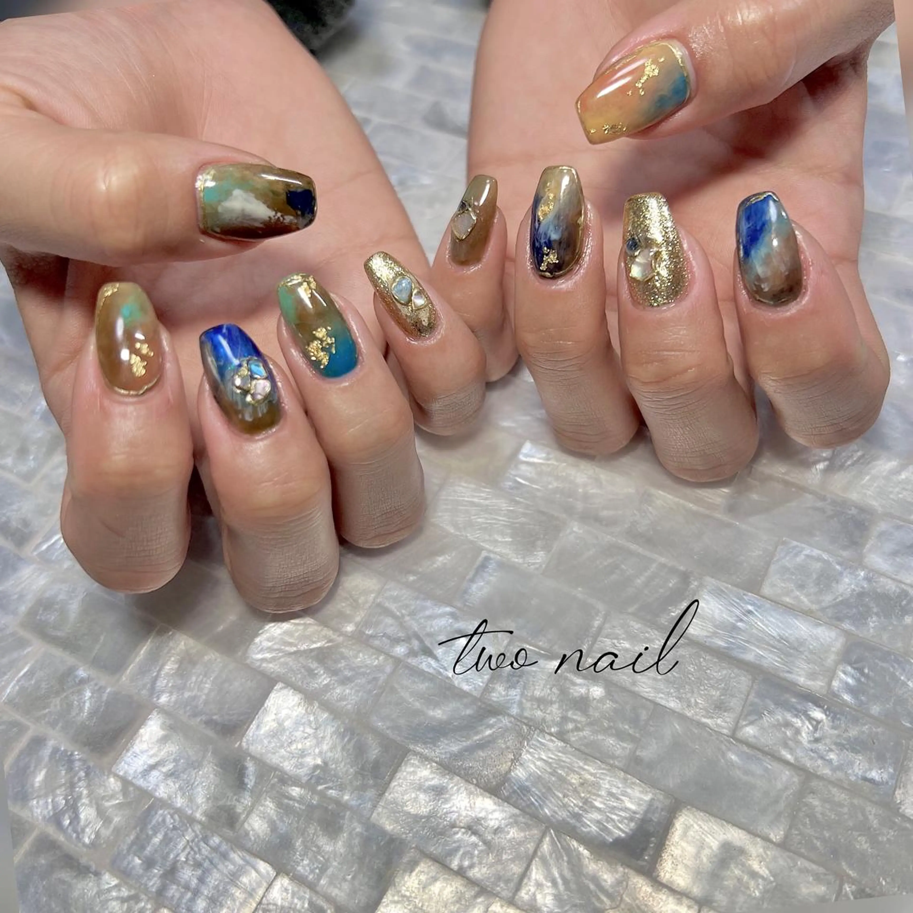 ネイル アートネイル フットネイル ハート ニュアンスネイル オフィスネイル two nailのネイルデザイン