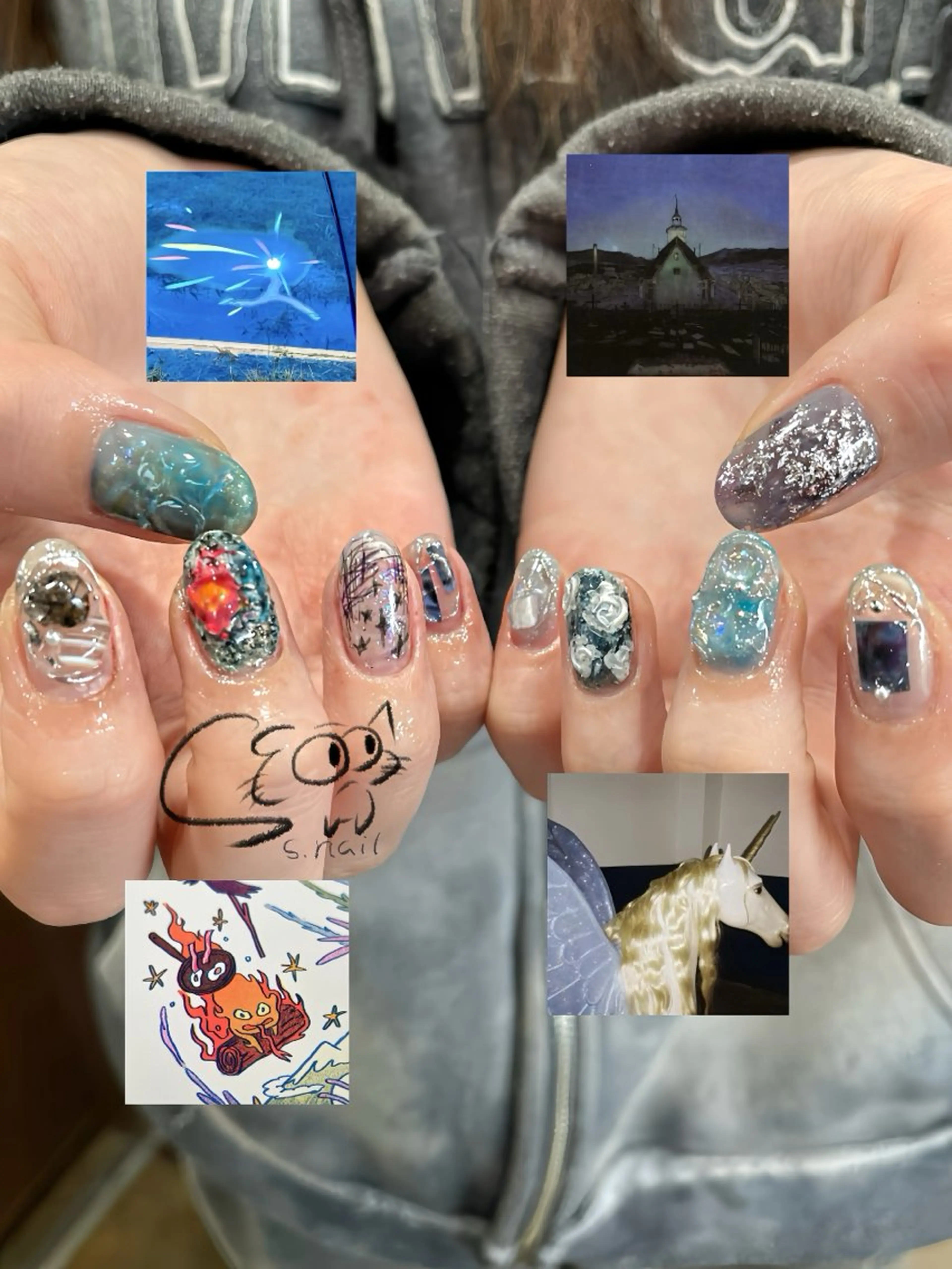 ネイル チークネイル フレンチネイル グラデーション マグネットネイル ワンカラーネイル ハンドネイル S.nail所属・S.nail _のネイルデザイン