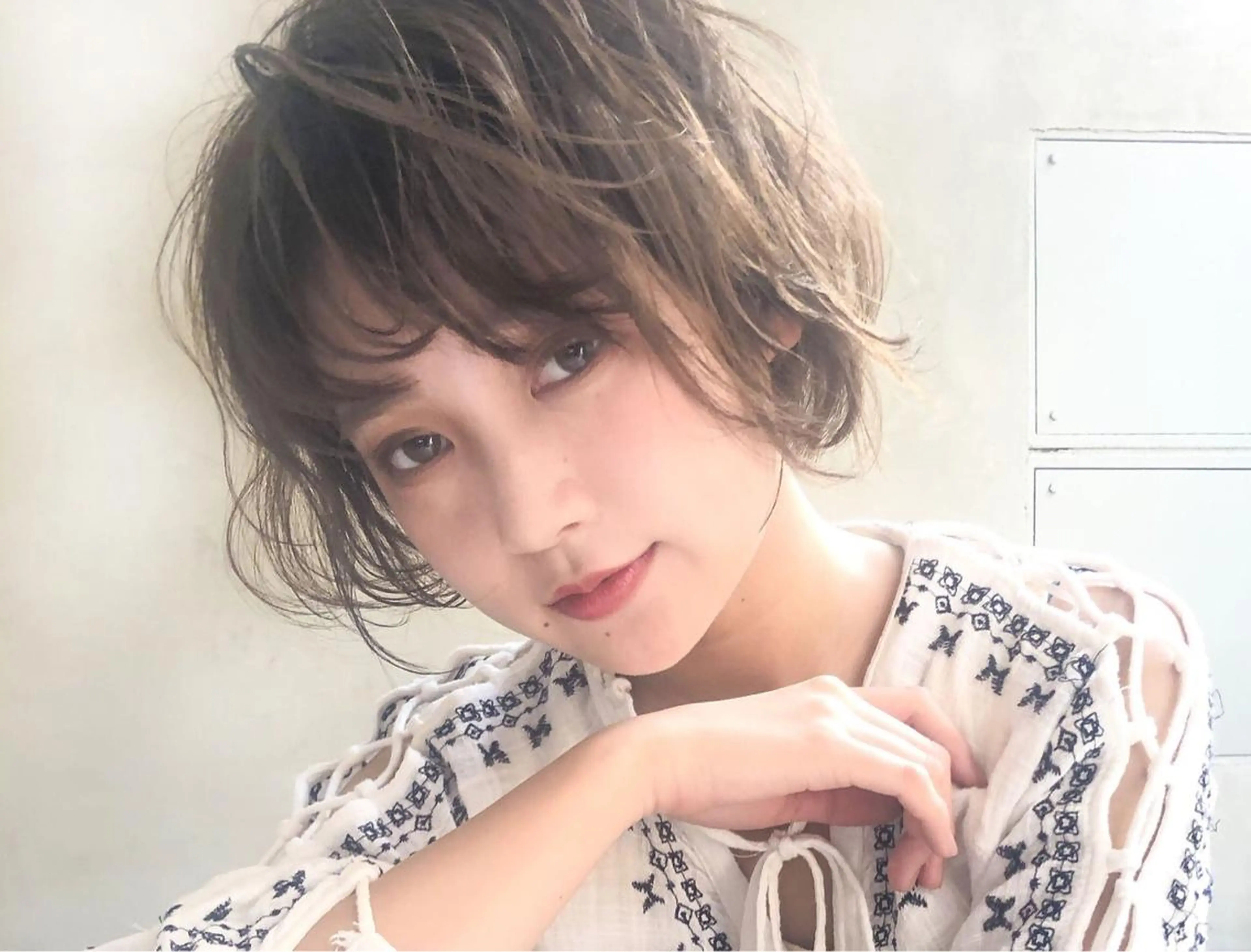 ショート カラー サイエンスアクア/艶 髪/レイヤー/清水のヘアスタイル