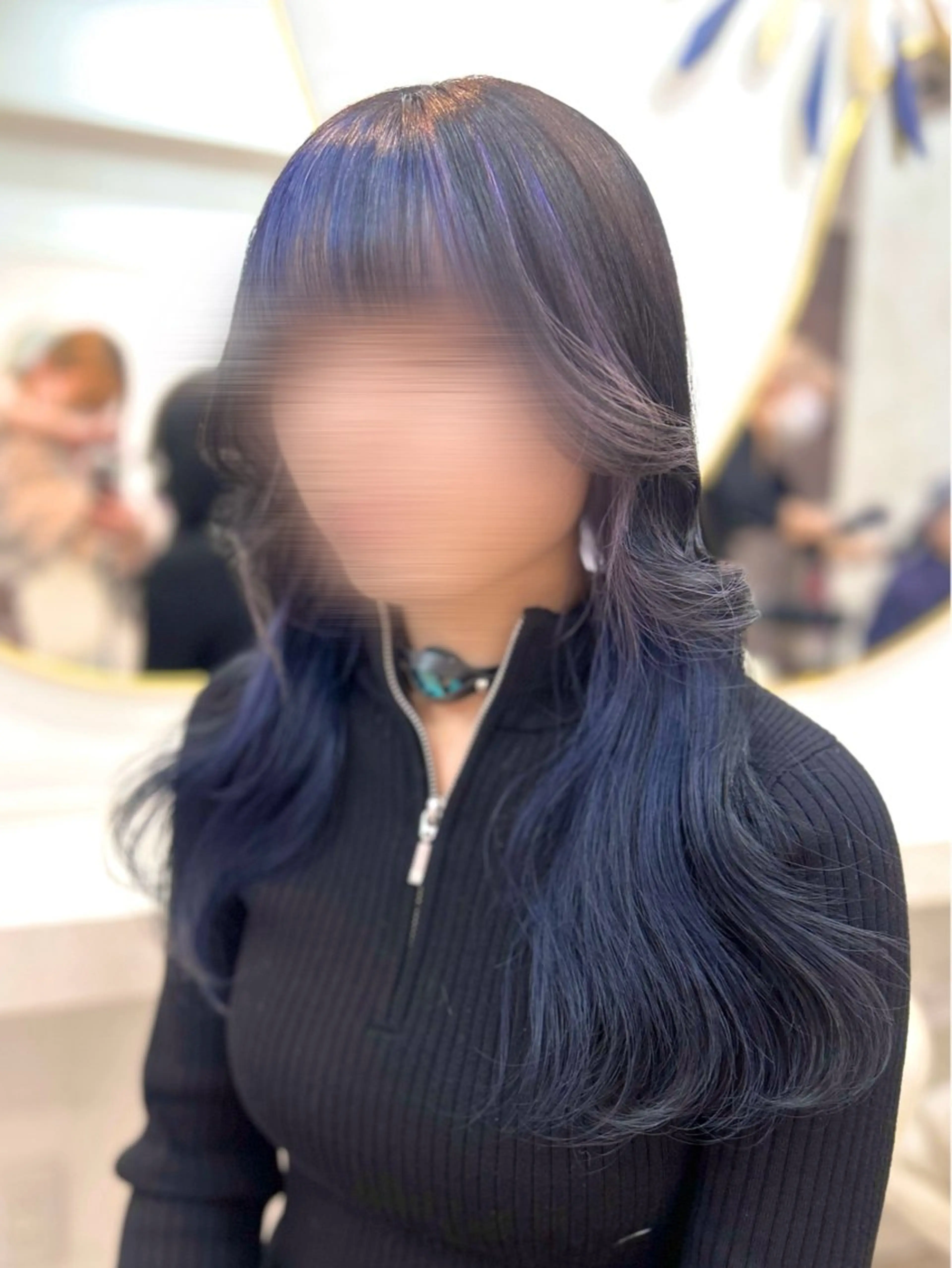 セミロング ヘアカラー 💓Yuri💓 ハイトーン/デザインのヘアスタイル