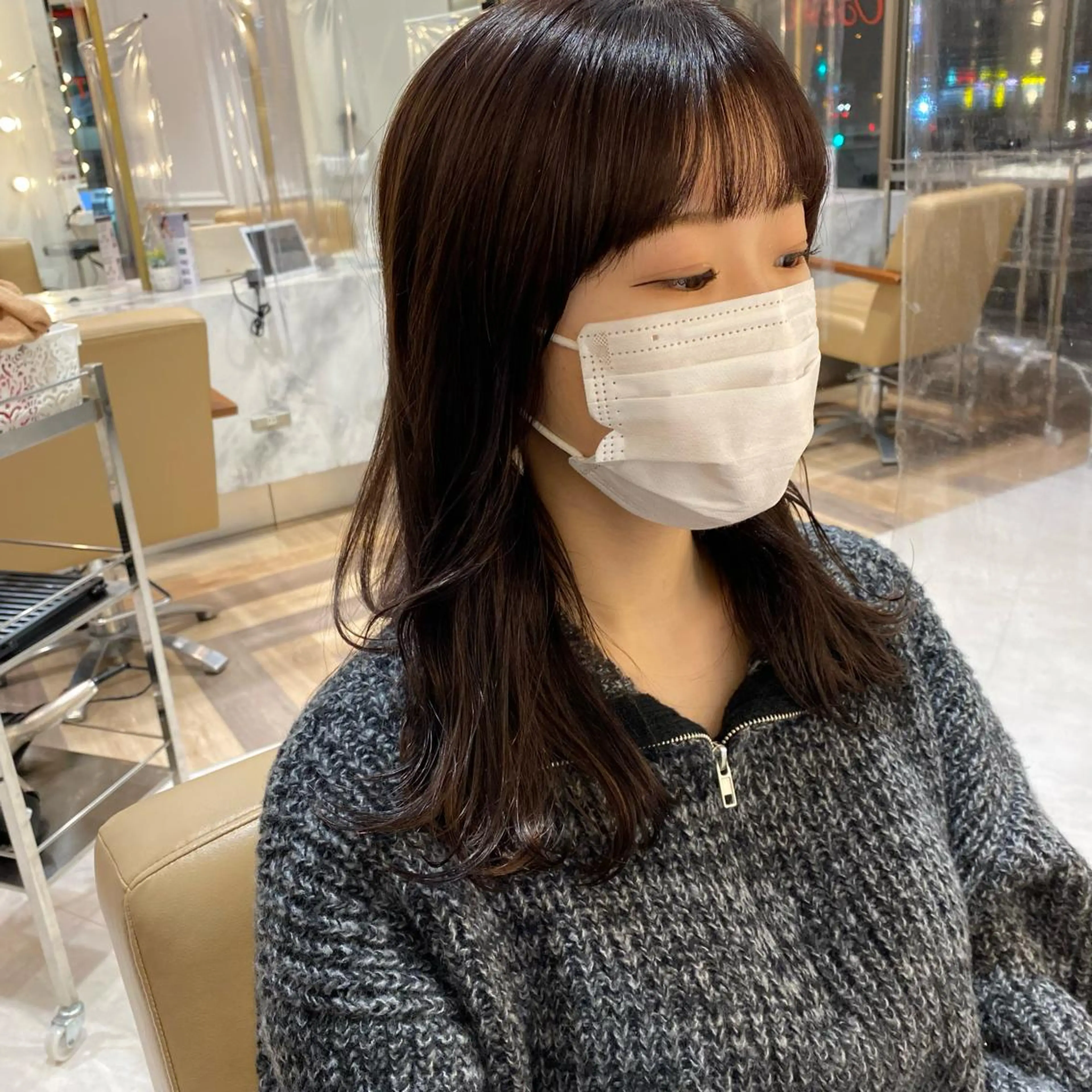 セミロング 三好 涼華のヘアスタイル