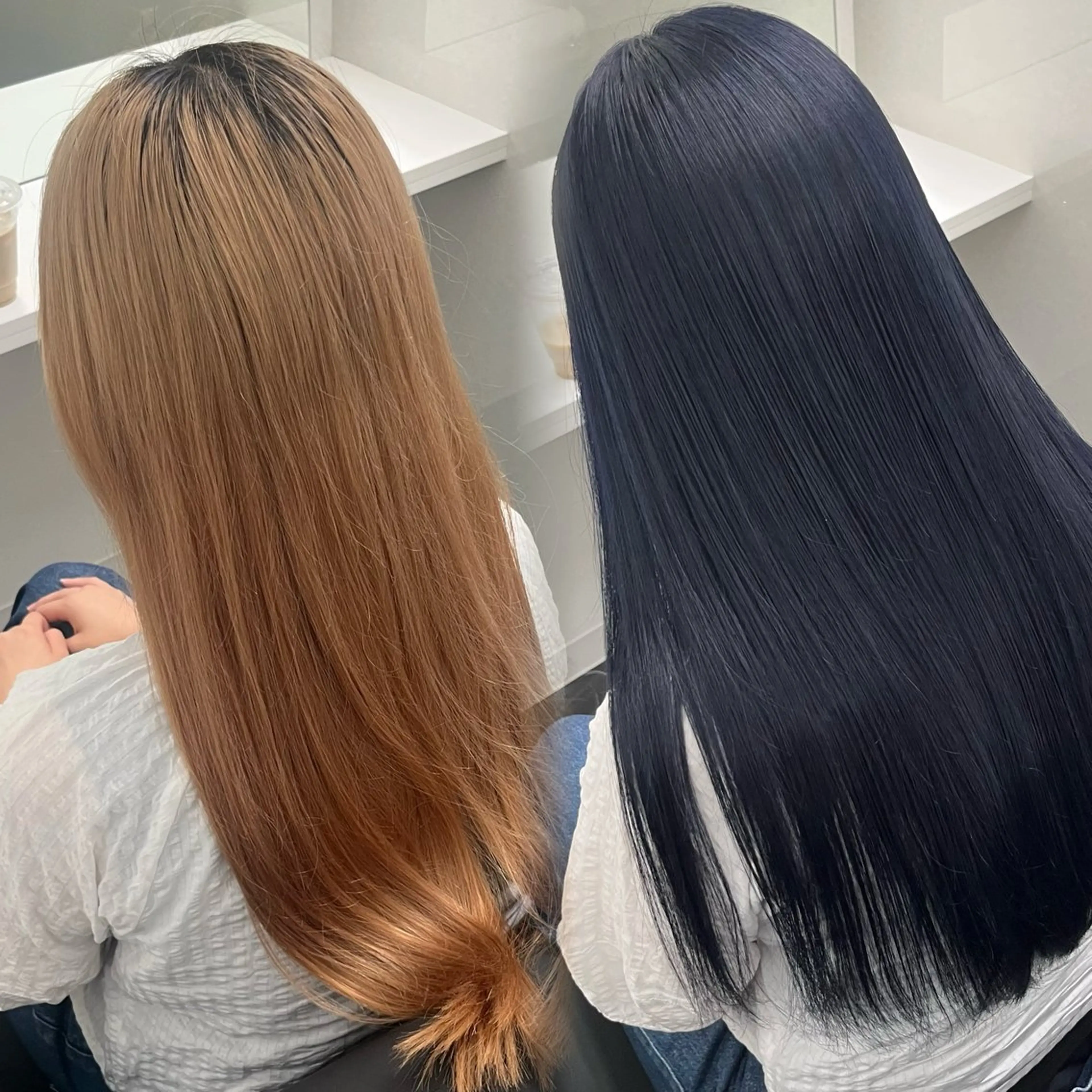 ミディアム カラー アッシュ ブリーチ ブルーカラー ブルーアッシュ ブルーラベンダー ヘアカラー トリートメント ハイトーン/ 髪質改善/上質艶髪のヘアスタイル
