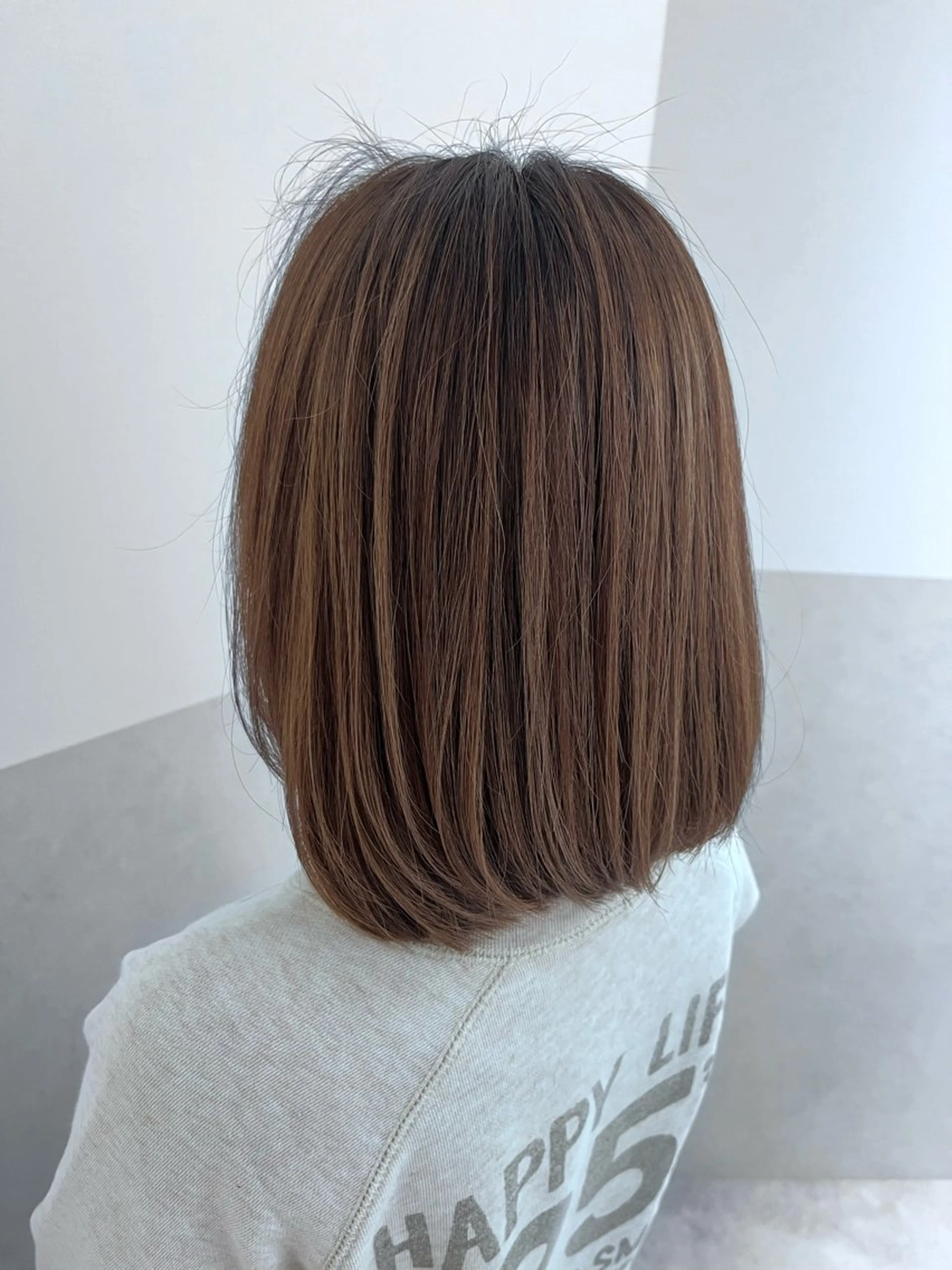 ミディアム ハイライト カット ヘアカラー トリートメント 🍀ナガヤマ ヒデアキ🍀のヘアスタイル