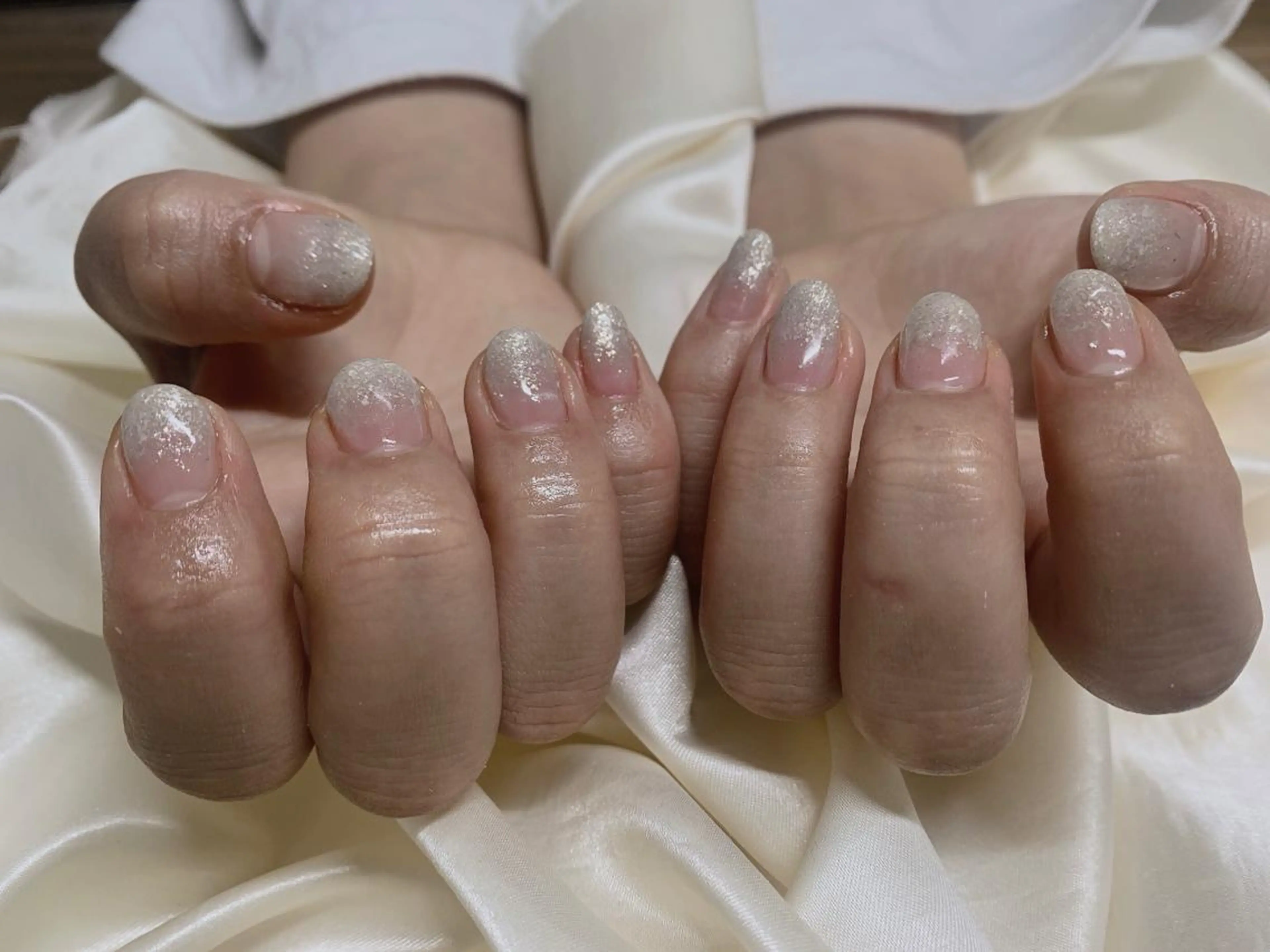 ネイル グラデーション ラメ(グリッター) ラメグラデーション Mogu nail 二子玉川のネイルデザイン