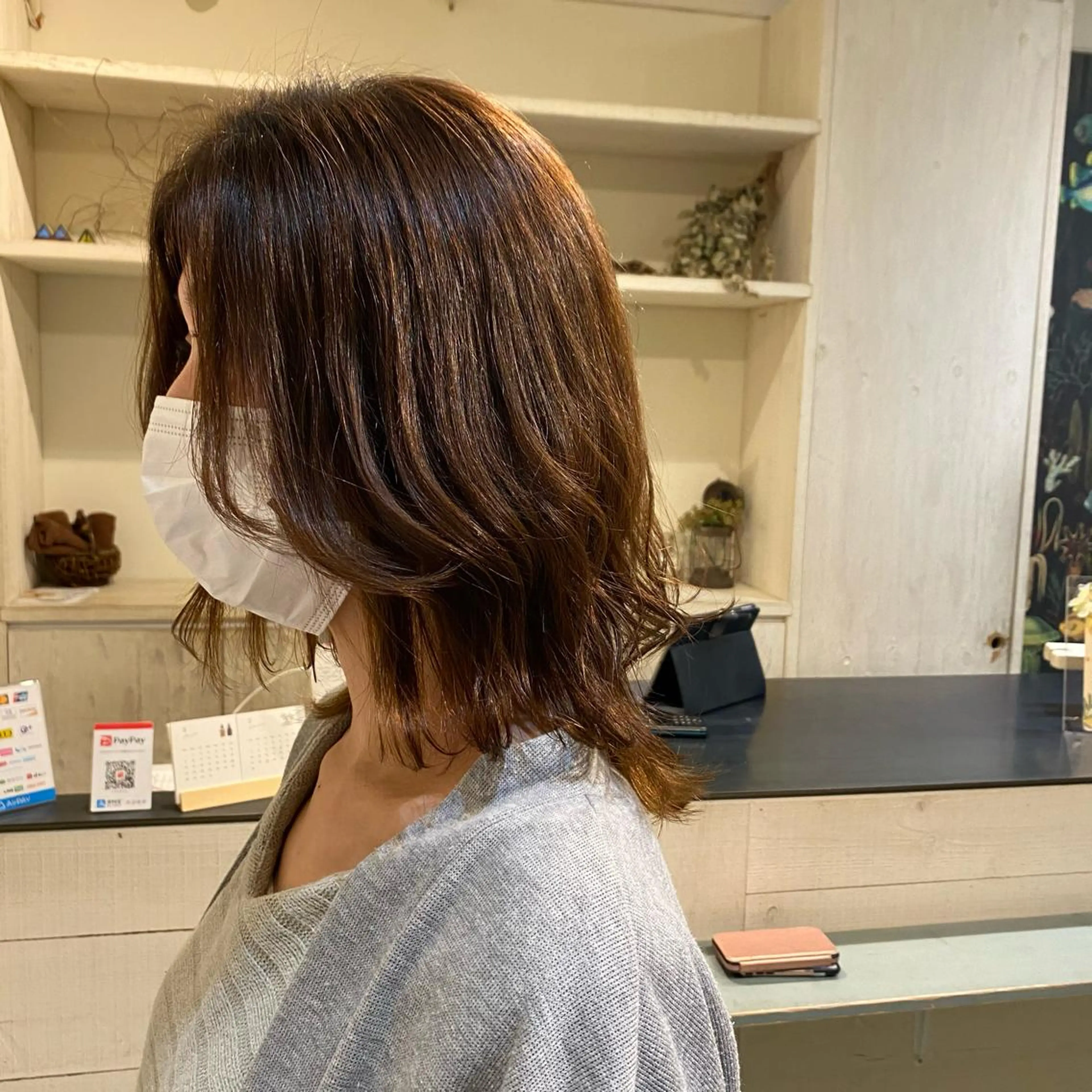 ミディアム レイヤーカット 谷九/天王寺/上本町 /似合わせ/北川響のヘアスタイル