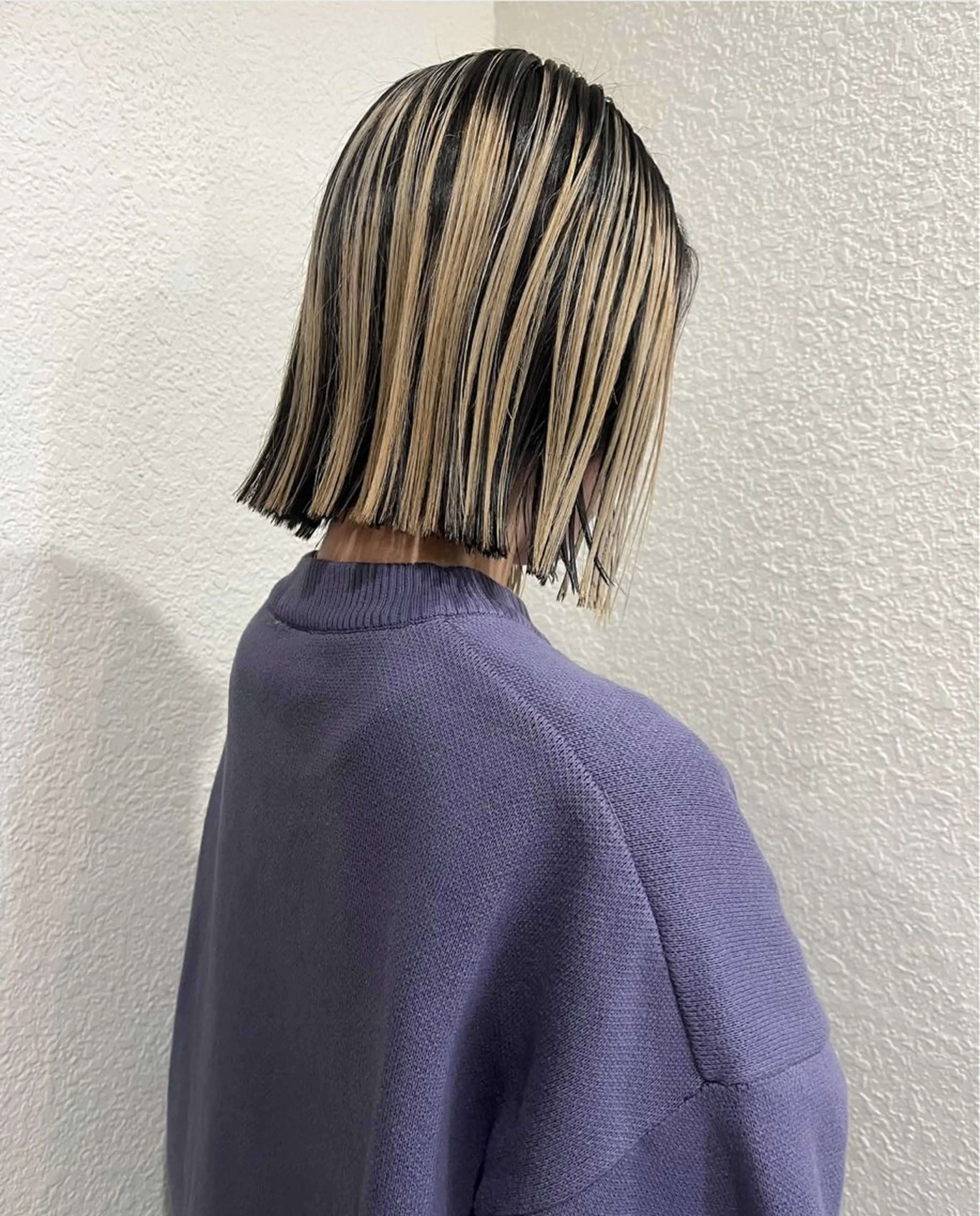 ミディアム カラー 切りっぱなしボブ ベージュカラー ブリーチ 透明感カラー ハイトーンカラー カット ヘアカラー alu/心斎橋大阪 ボブ/ブリーチなしのヘアスタイル