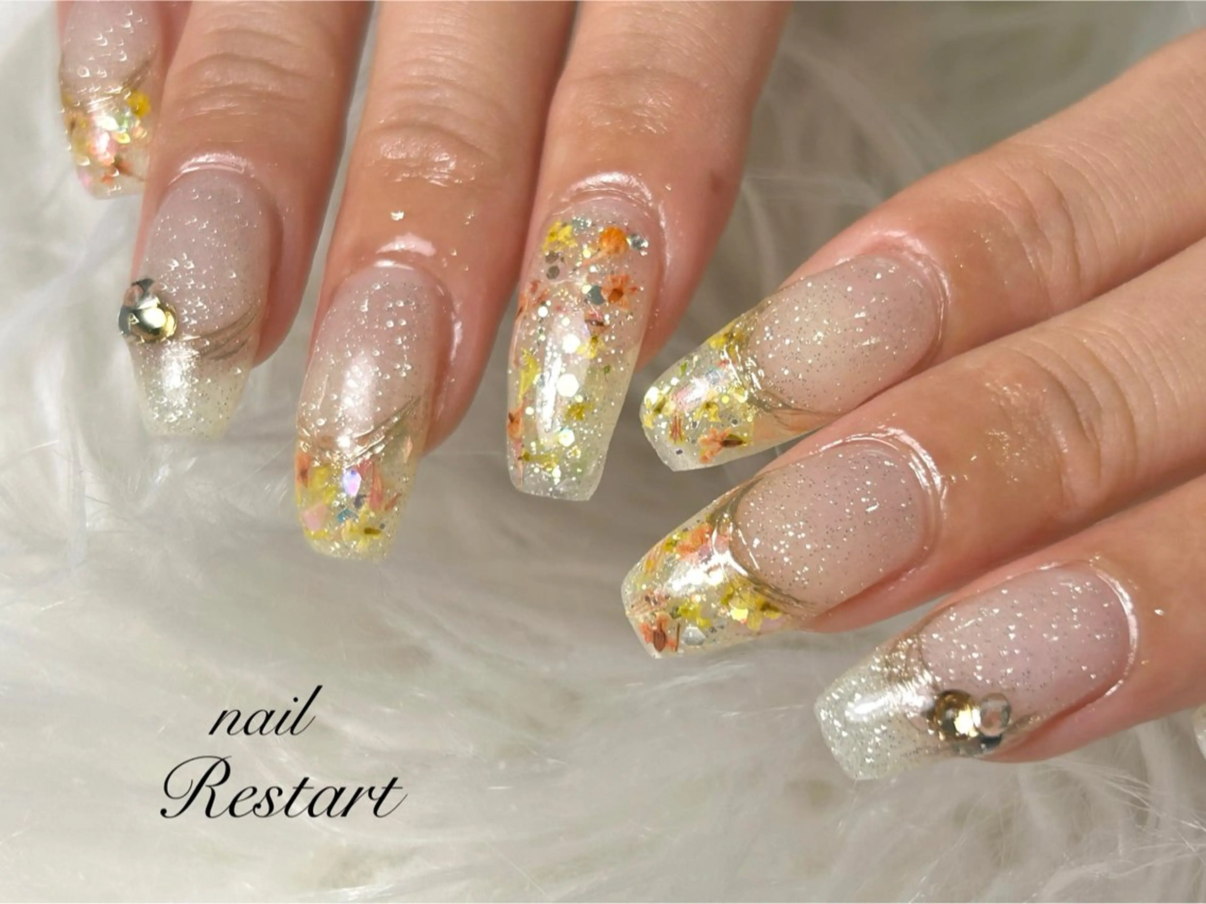 ロング ハンドネイル nail Restart所属・Restart YURIのネイルデザイン