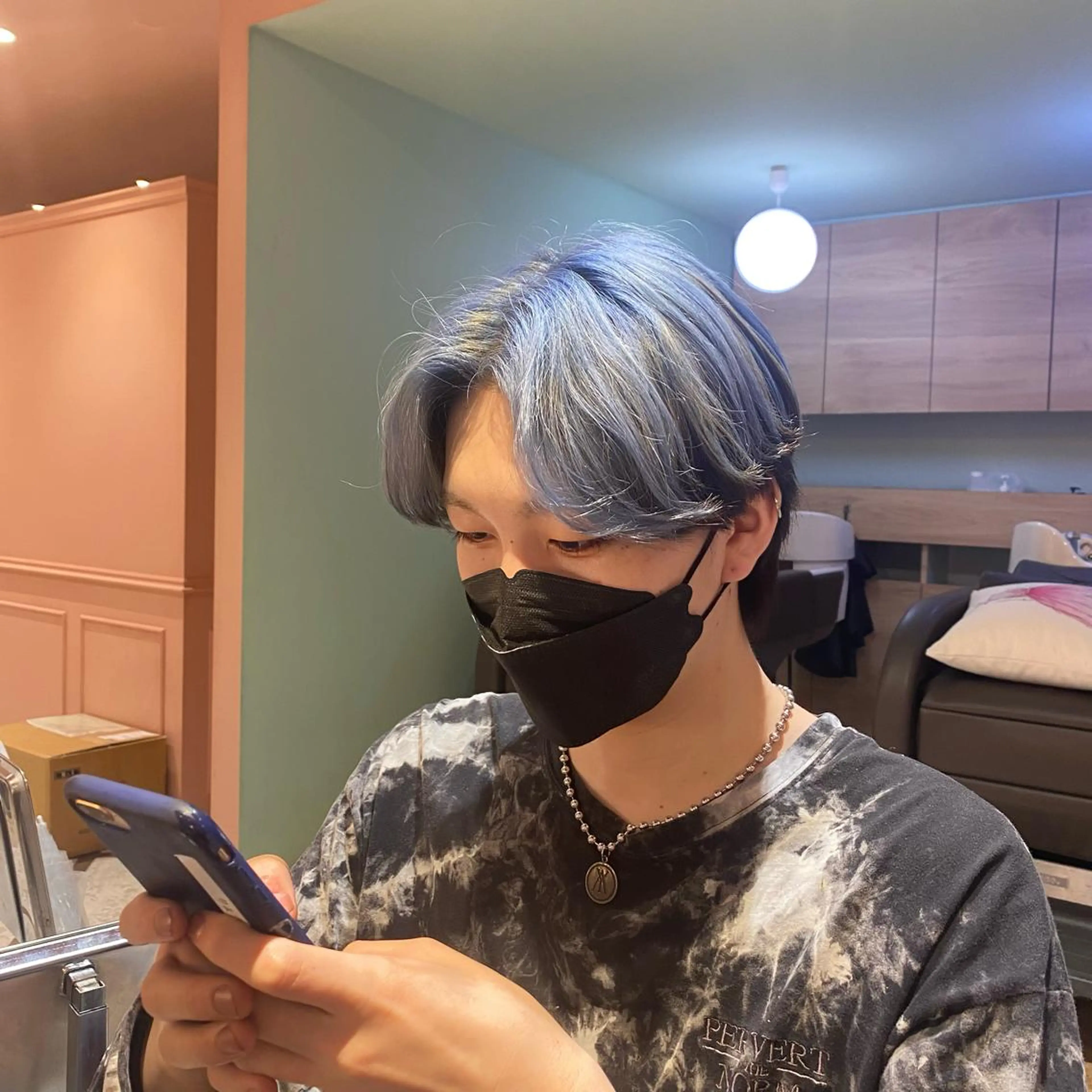 メンズ センターパート メンズ韓国風 カット 韓国・網紅 🦋HONOKA🦋のヘアスタイル