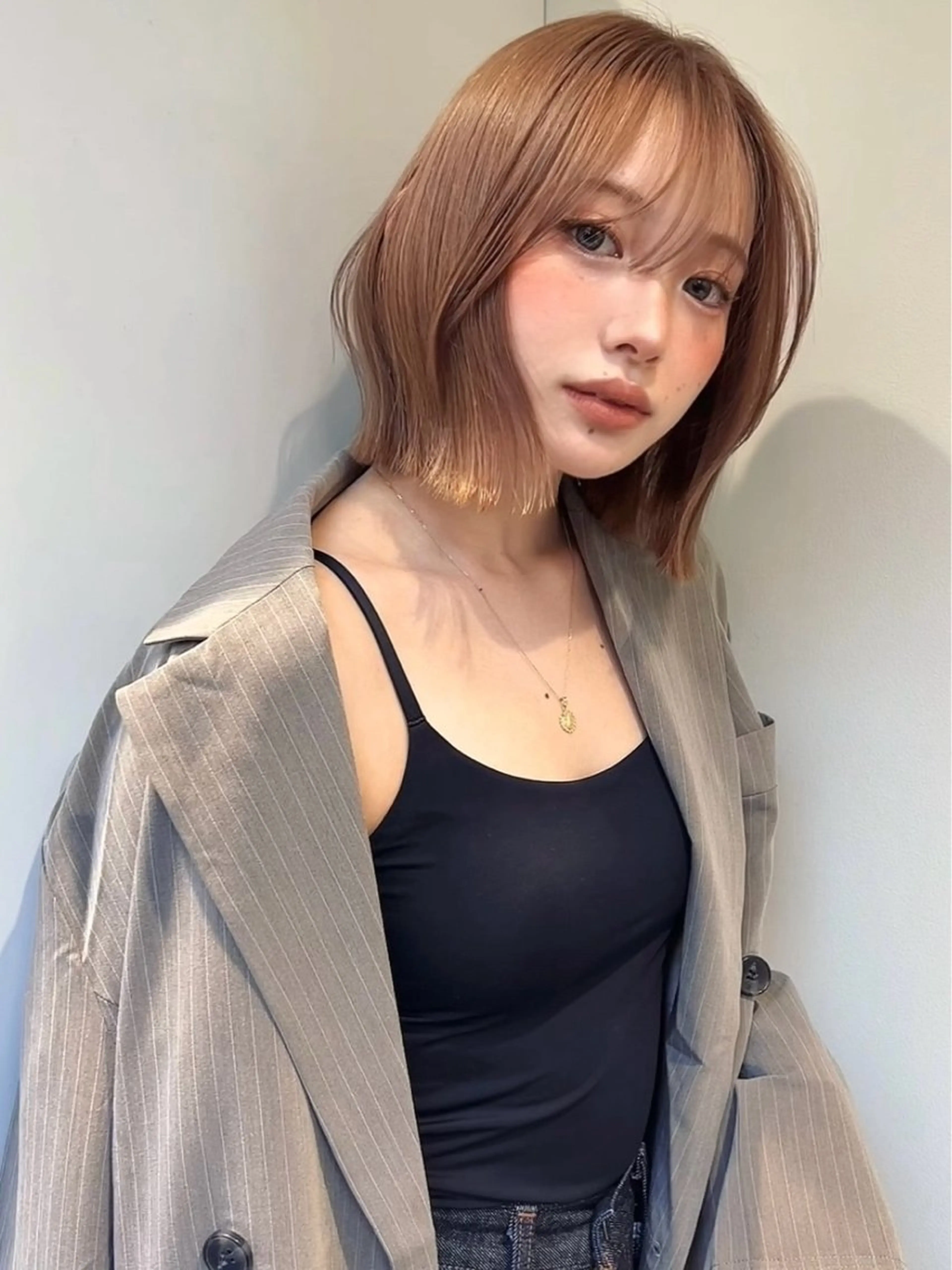 ショート カラー ボブ カット ヘアカラー 小顔ボブ jilblanカホのヘアスタイル