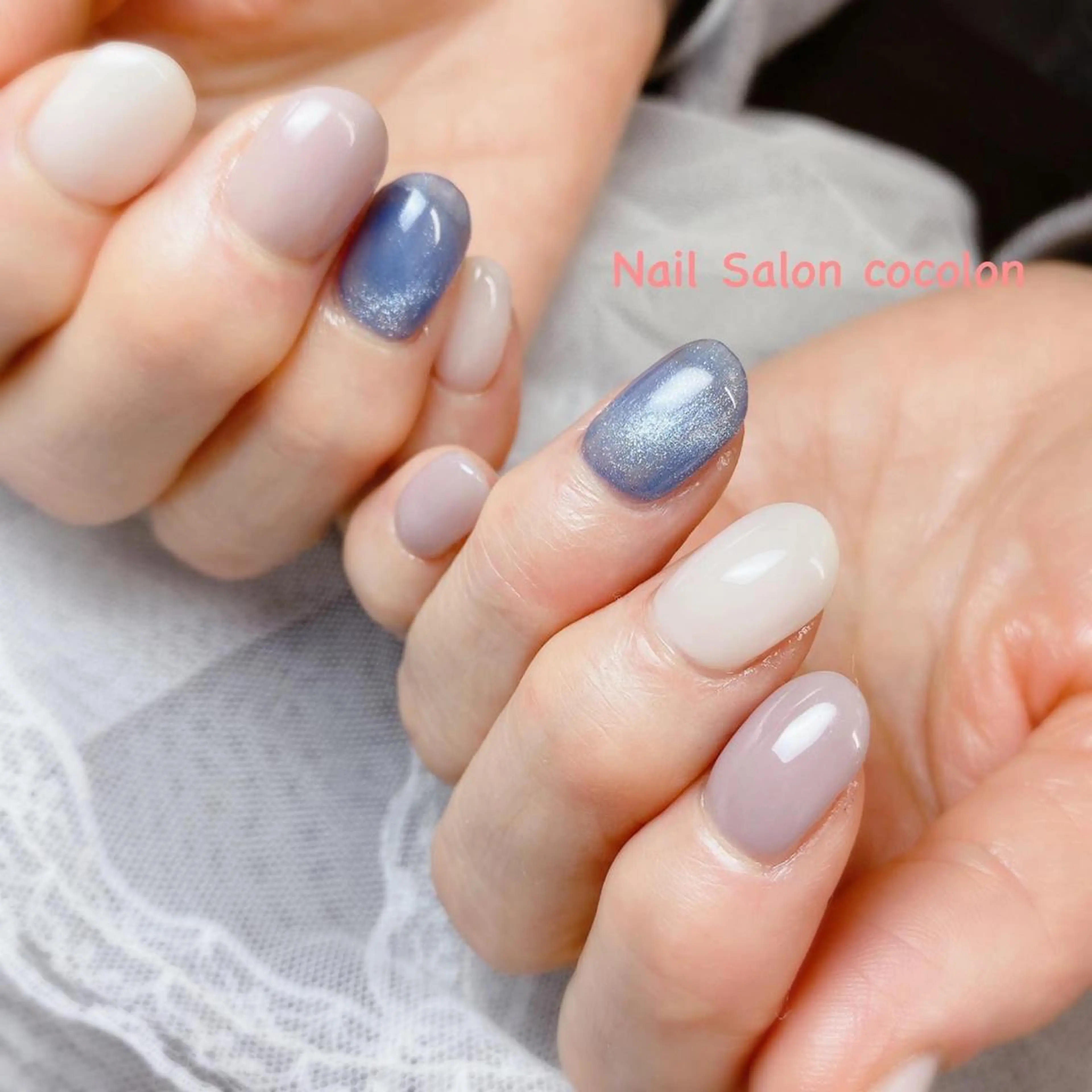 ネイル マグネットネイル ワンカラーネイル ハンドネイル 柴崎 美幸のネイルデザイン