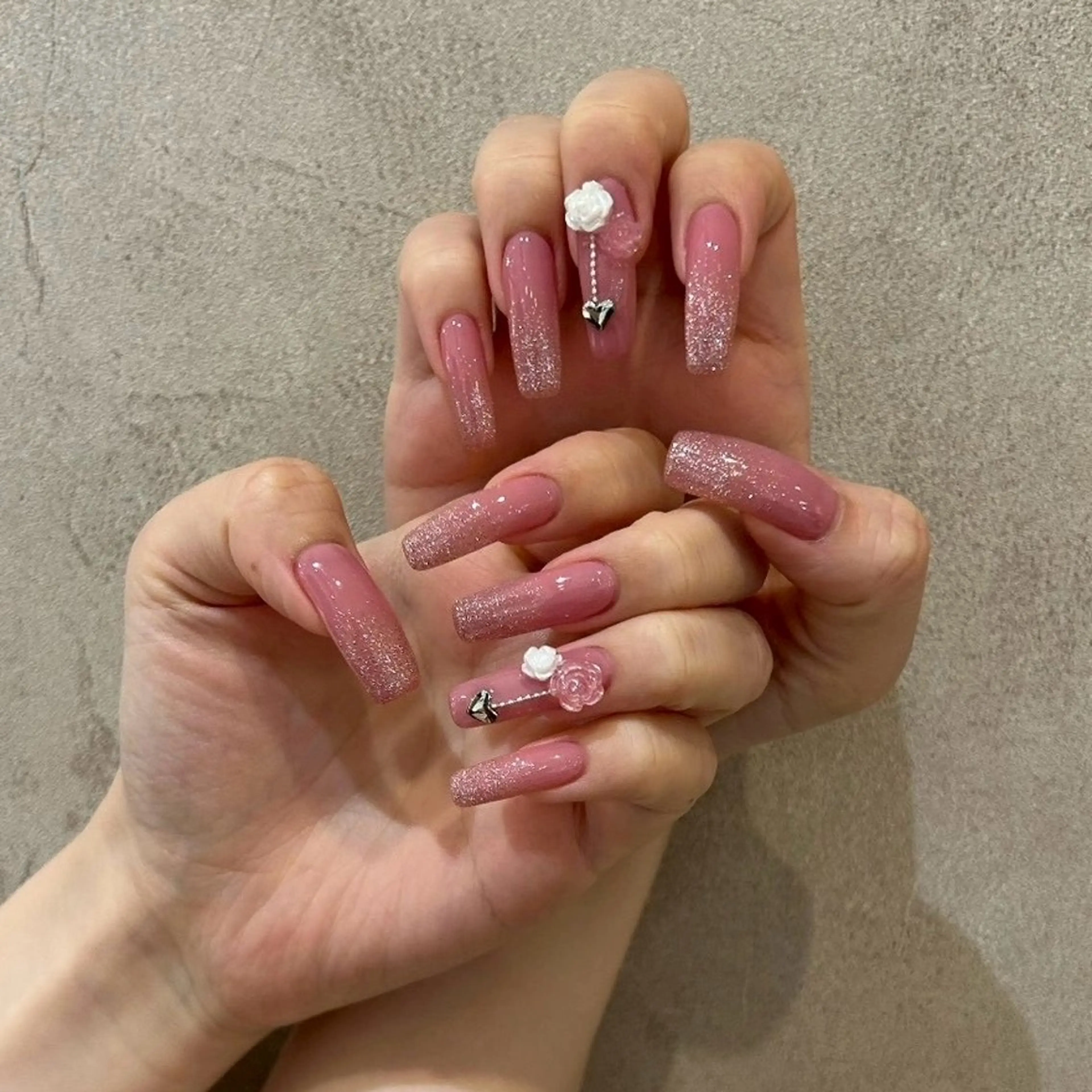 ネイル フラッシュネイル ピンク A. shinozukaのネイルデザイン