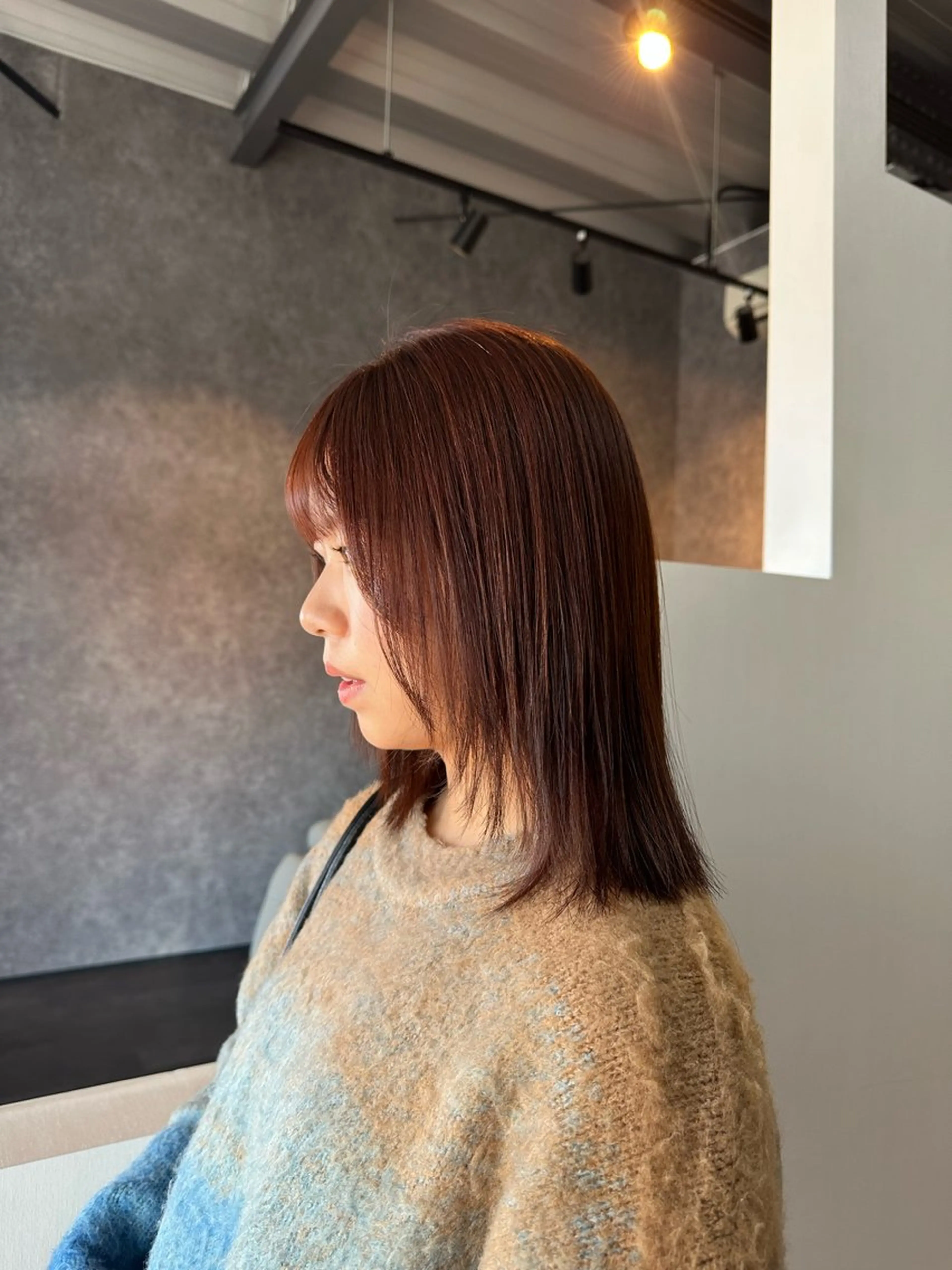 セミロング ヘアカラー ナチュラルカラー/ カラーソムリエ/美夢のヘアスタイル