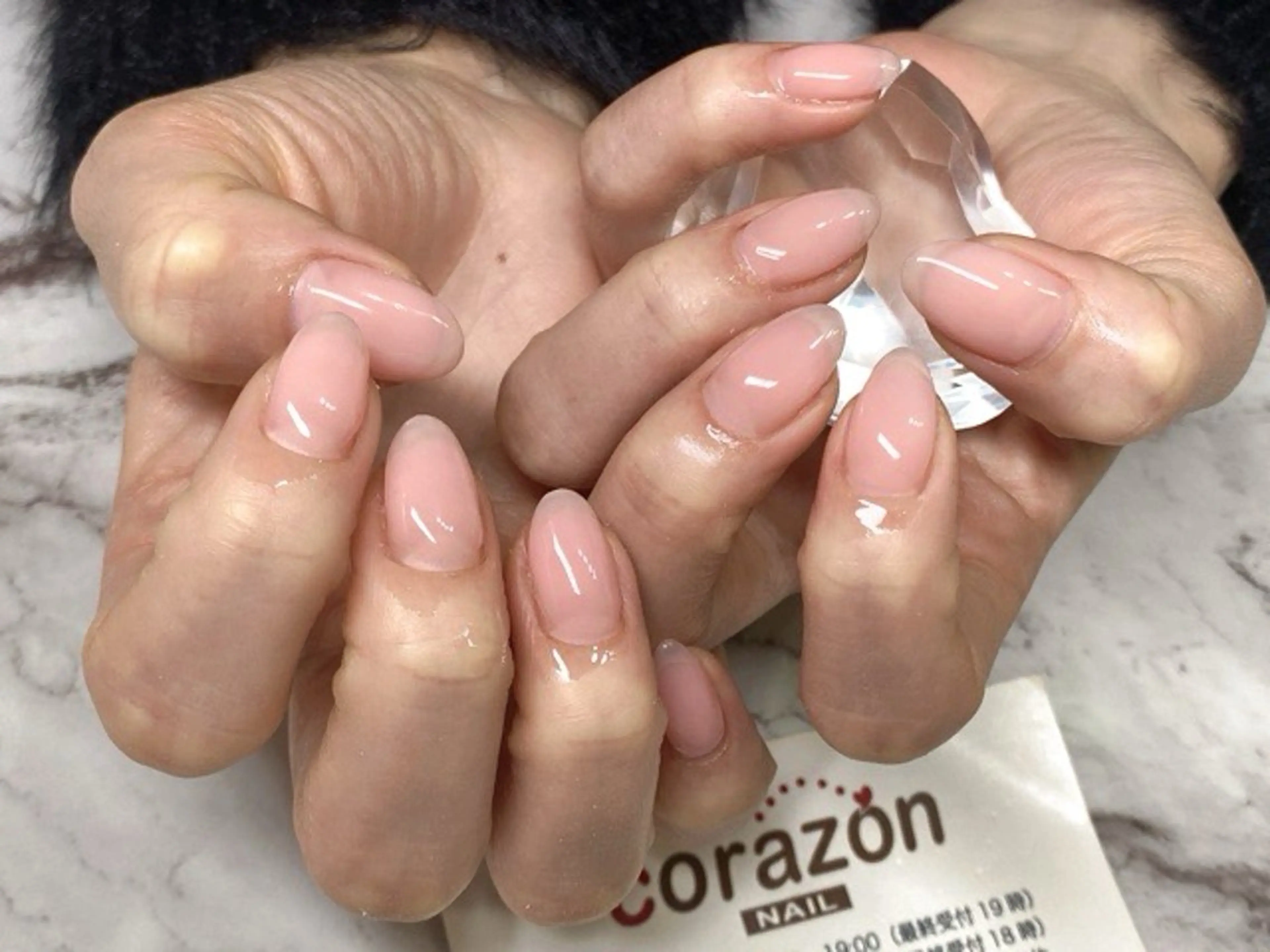 ネイル ジェルネイル ワンカラーネイル ピンク corazon所属・ネイリスト aicoのネイルデザイン