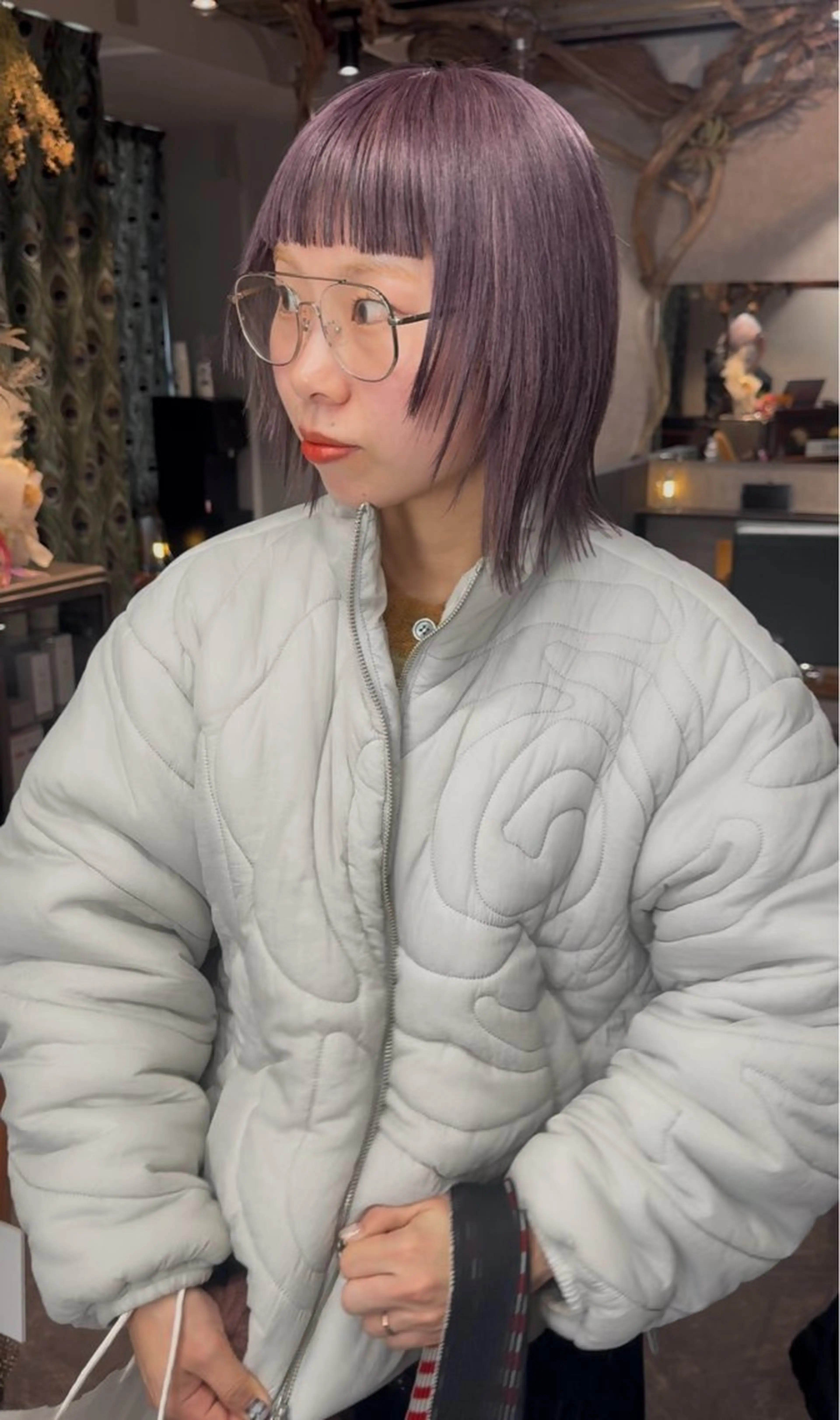 ミディアム カラー パーマ ヘアアレンジ メンズ カット ヘアカラー 心斎橋美容室 Junのヘアスタイル