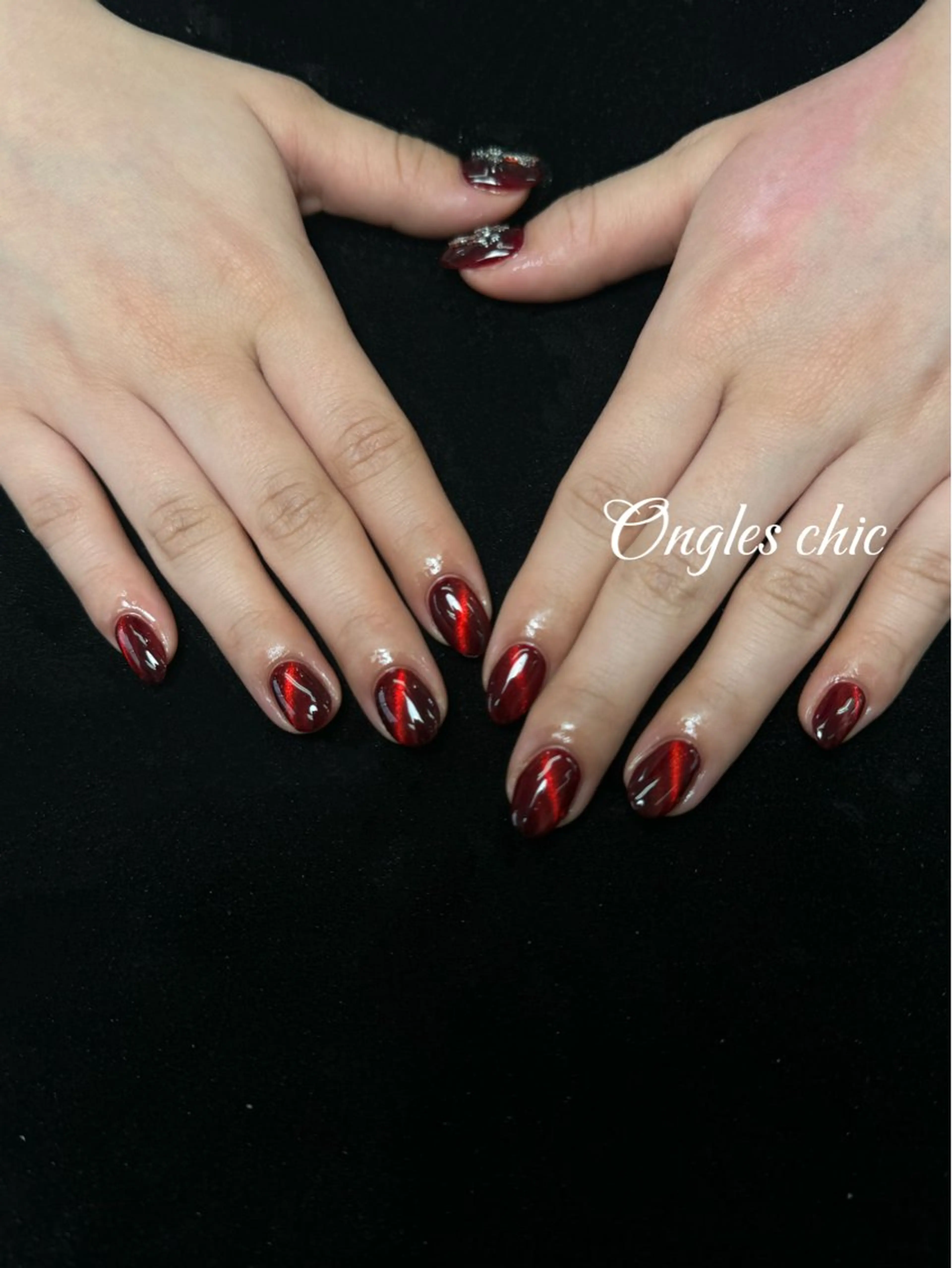 ワンカラー/マグネット/ラメ🧲+2個パーツ(オフ别料金）の写真