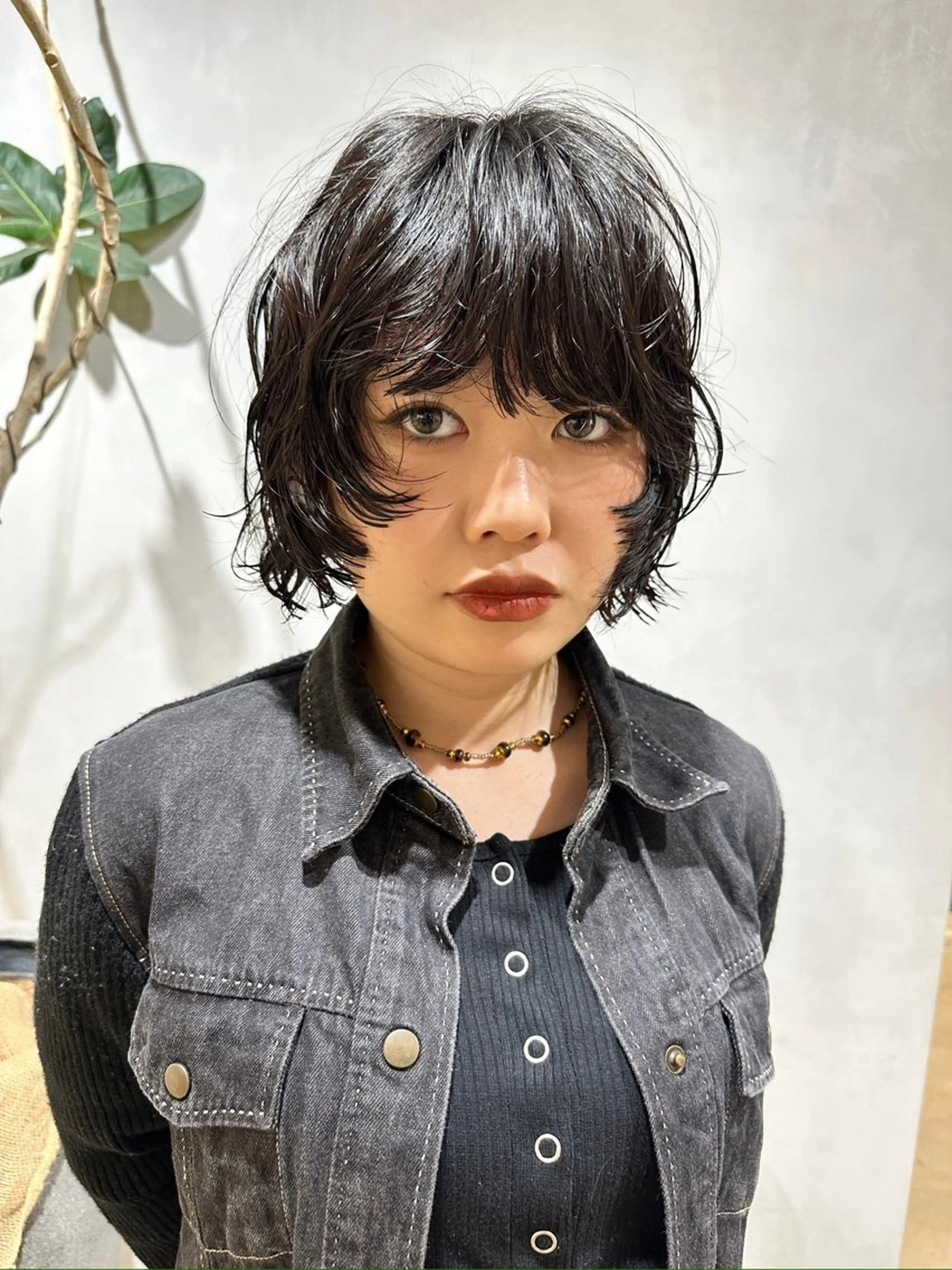 ミディアム カラー パーマ カット パーマ remi ボブレイヤー／パーマのヘアスタイル