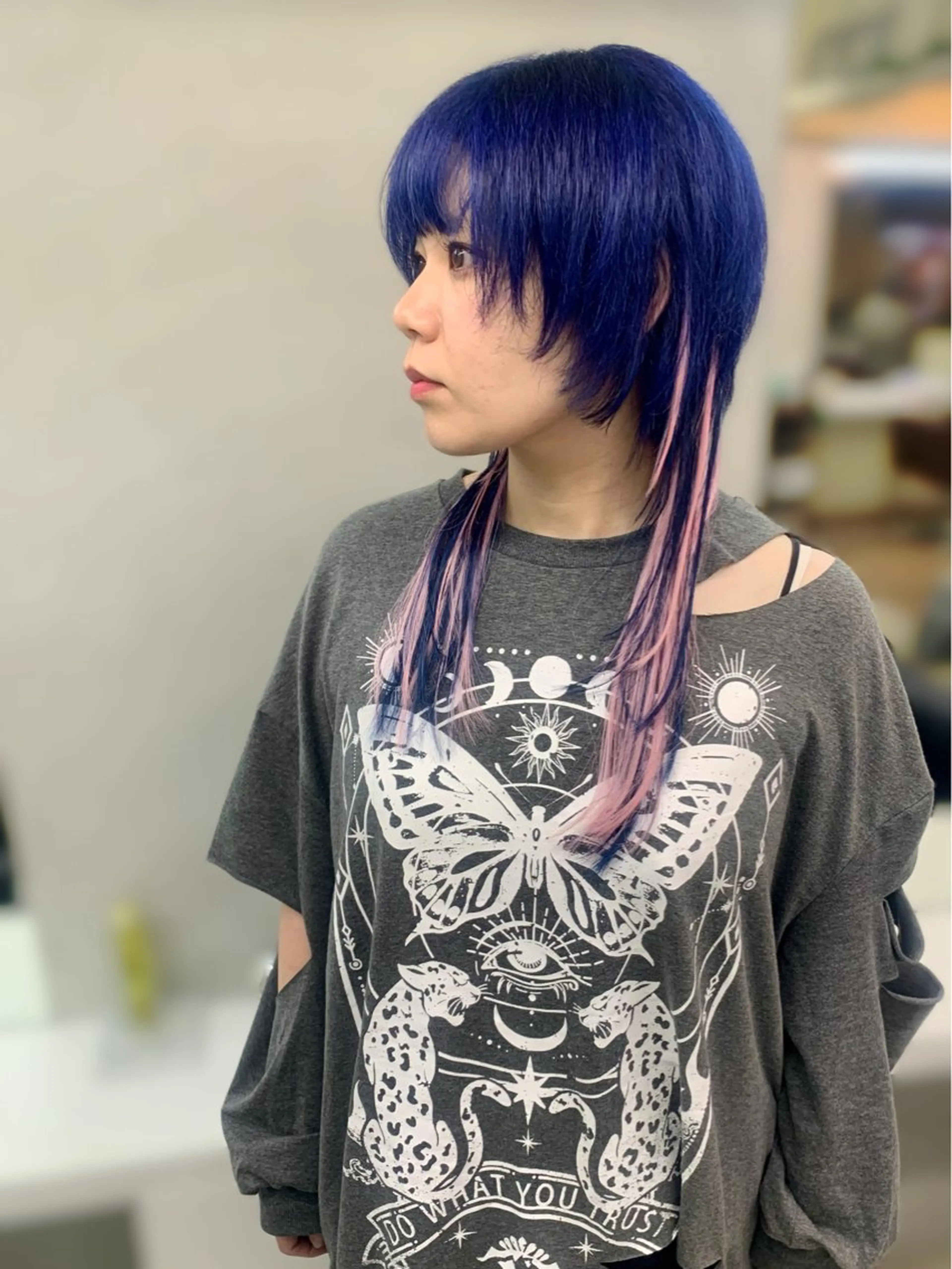 ミディアム カラー ヘアアレンジ ヘアカラー エクステ 個性爆弾💣 ダブルカラー/ゆかのヘアスタイル