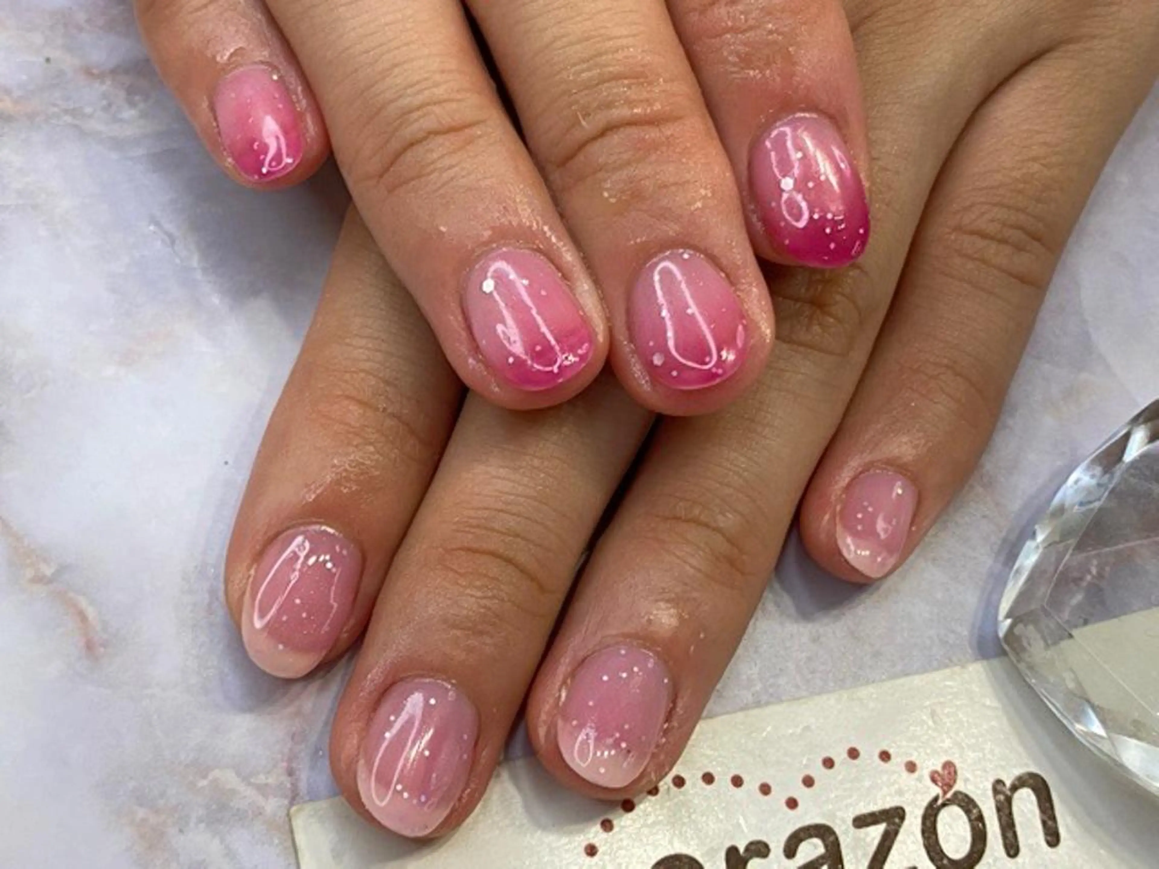 ネイル ジェルネイル ピンク ハンドネイル corazon所属・ネイリスト aicoのネイルデザイン