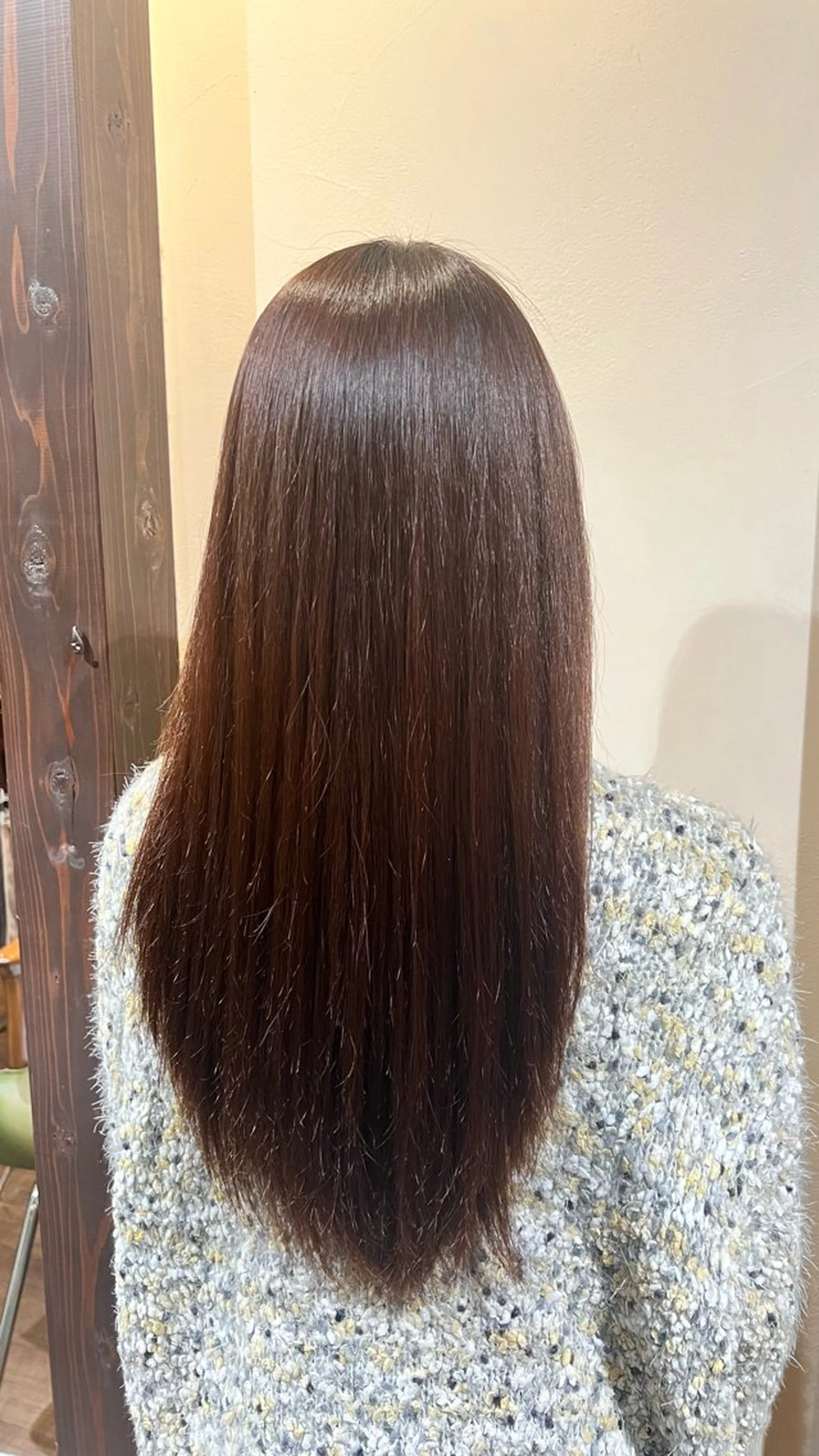 ロング 縮毛矯正 Luster Friends所属・まゆ | 艶カラー | ストレートのヘアスタイル