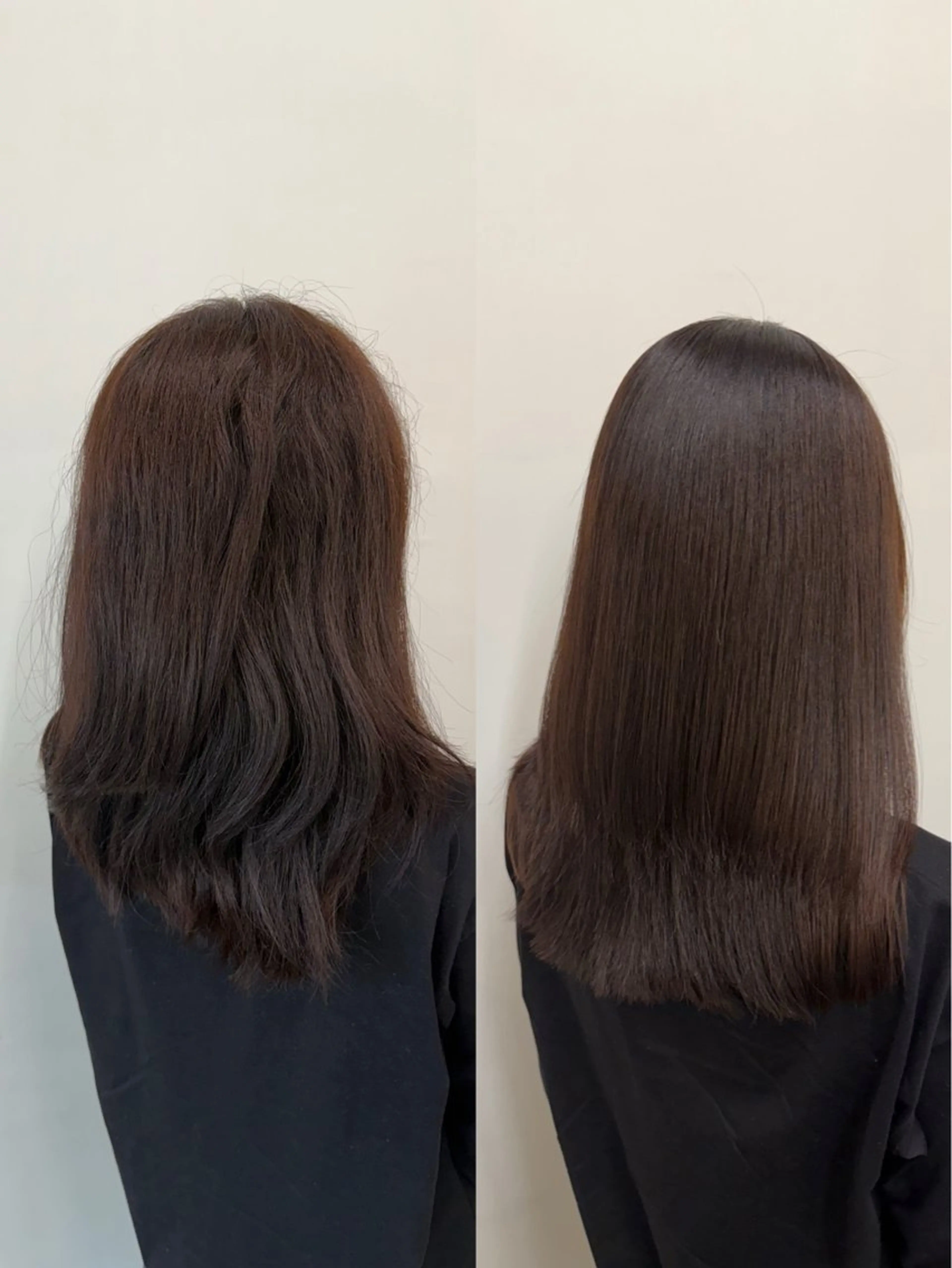 ミディアム 縮毛矯正 カット 縮毛矯正 トリートメント ひろし/髪質改善/ 縮毛矯正/上品✨のヘアスタイル