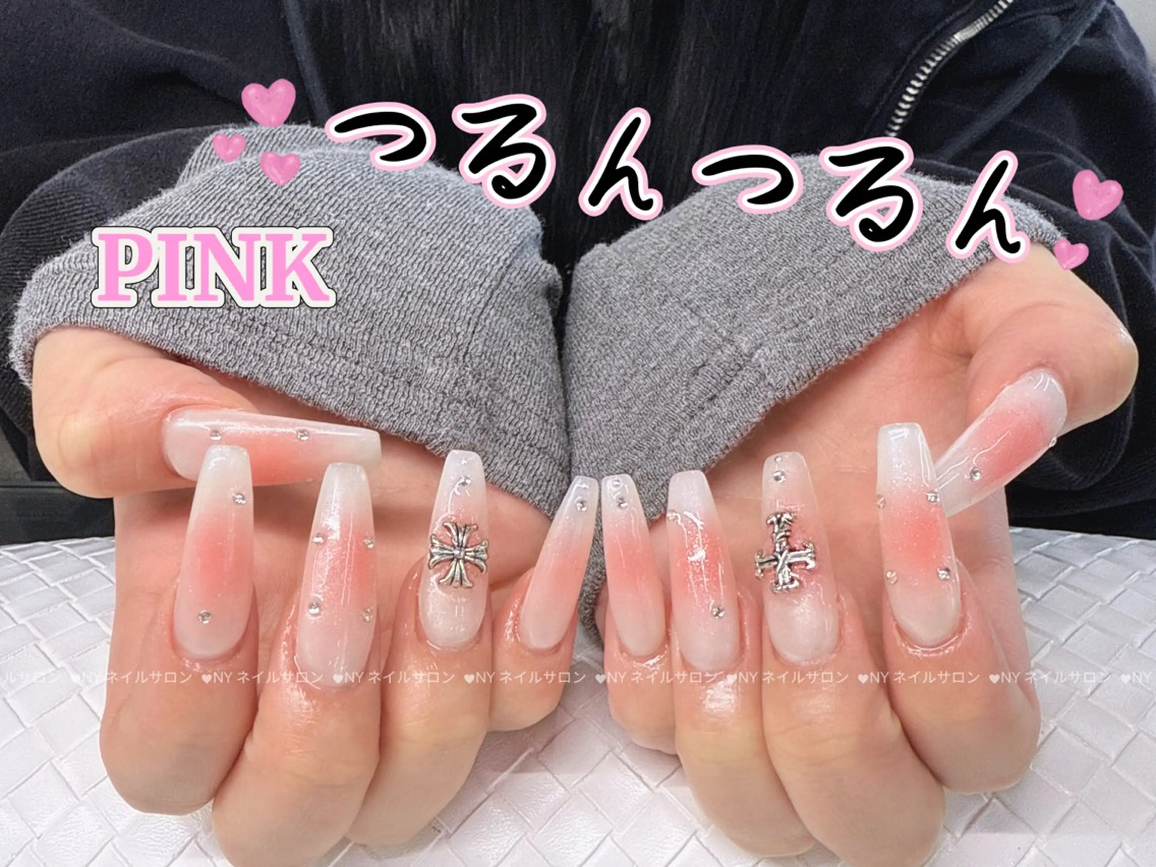 ネイル 長さ出し フットネイル フレンチネイル ジェルネイル ガーリー ハンドネイル NYネイルサロン　千葉中央店所属・NYネイルサロン 千葉中央店のネイルデザイン