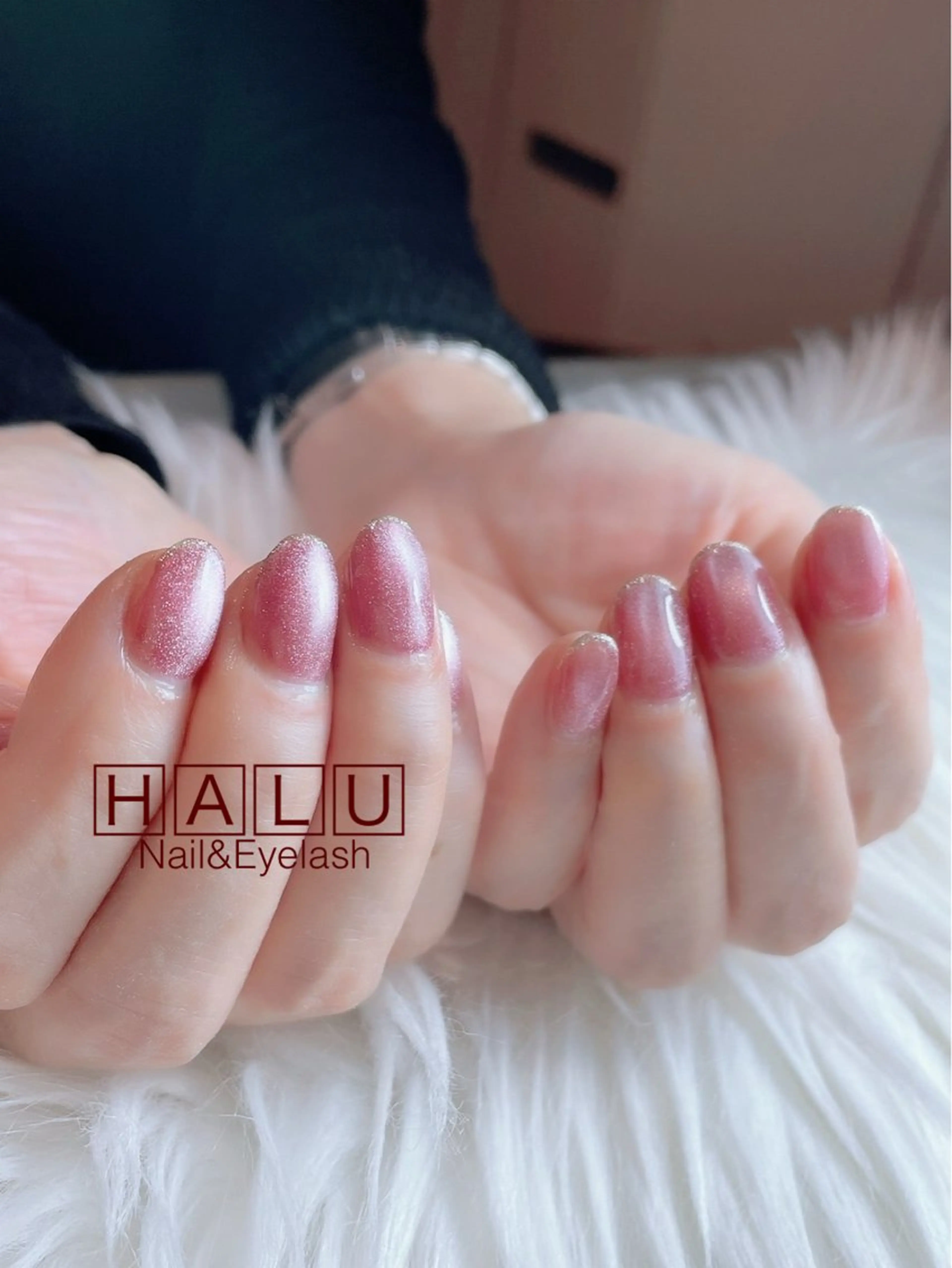 ネイル ラメ(グリッター) マグネットネイル HALU ハルのネイルデザイン