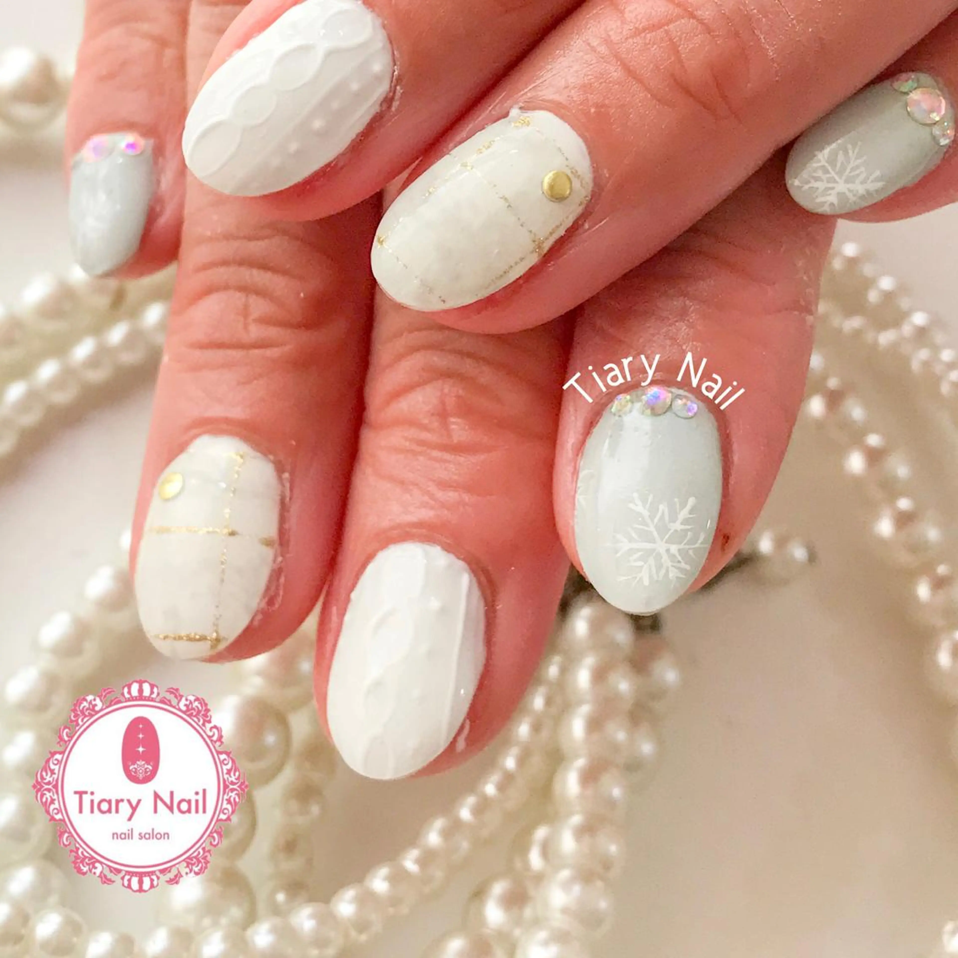 ネイル ハンドネイル 💗🪽Tiary Nail🪽💗のネイルデザイン