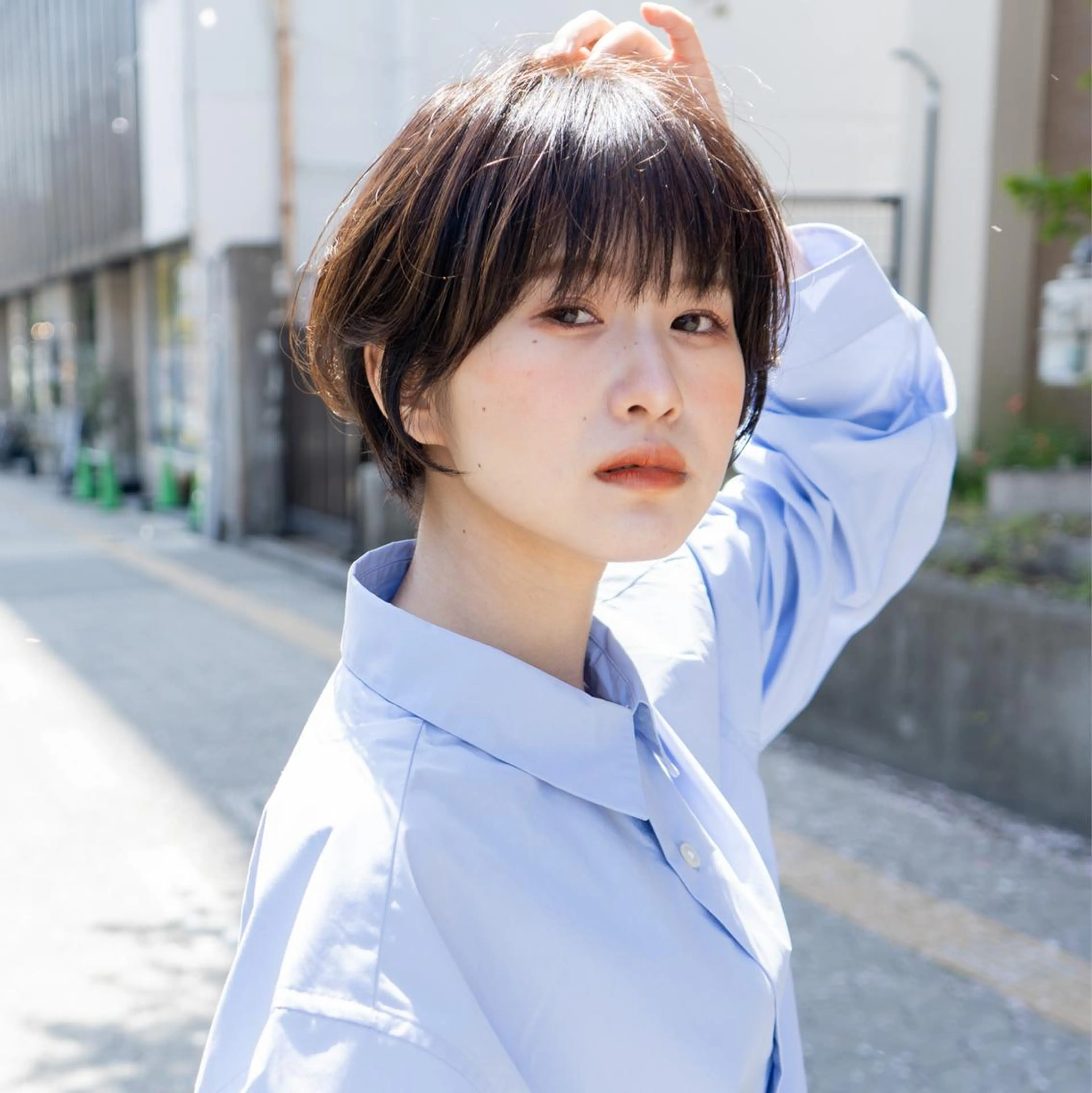 ショート カラー ショートヘア カット ヘアカラー 天王寺髪質改善なら よしみさん✨のヘアスタイル