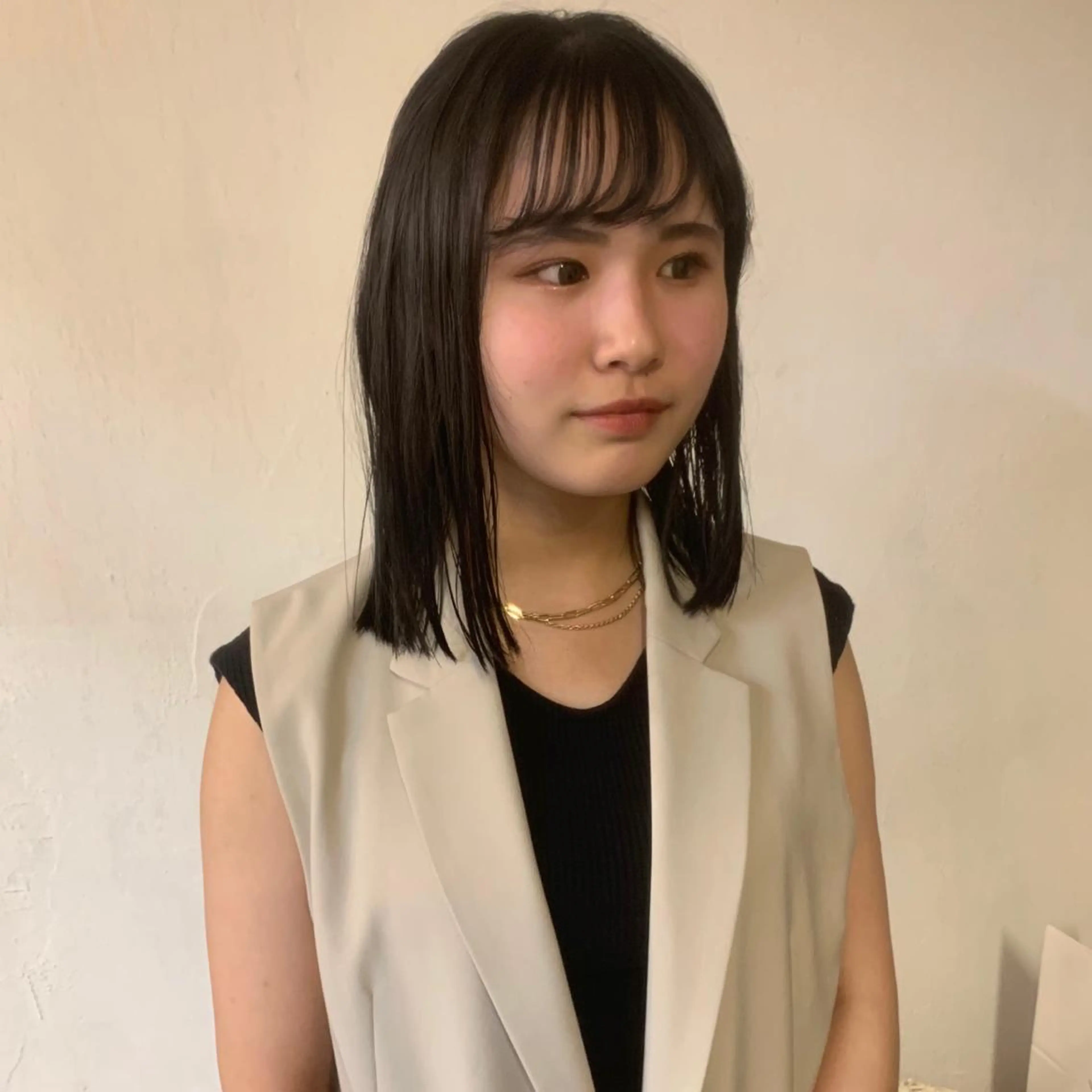 セミロング カラー 黒髪 ブルーカラー ブルーブラック Joh/メンズカット /レイヤー/ブリーチのヘアスタイル