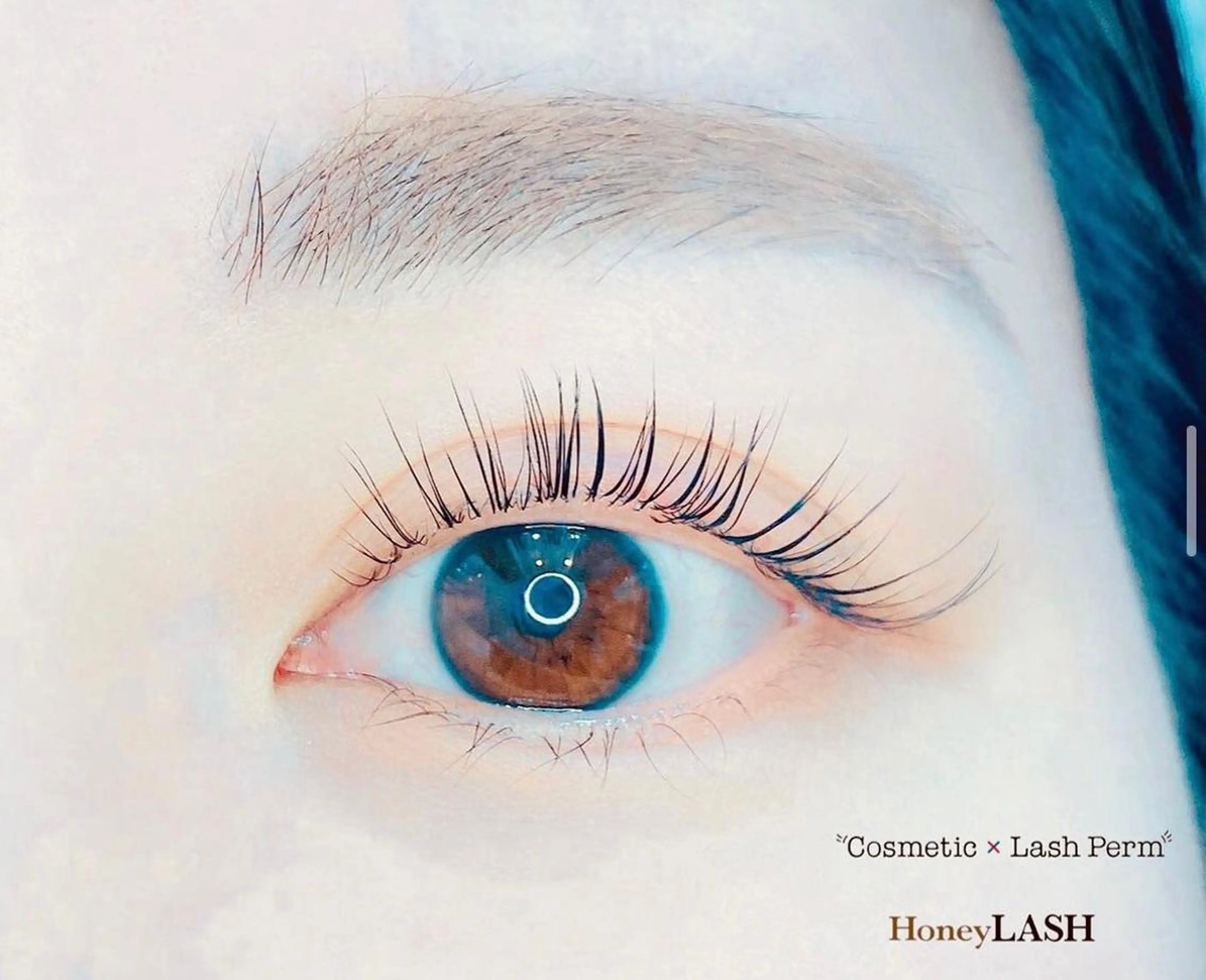 LEDエクステ撮影モデルの写真