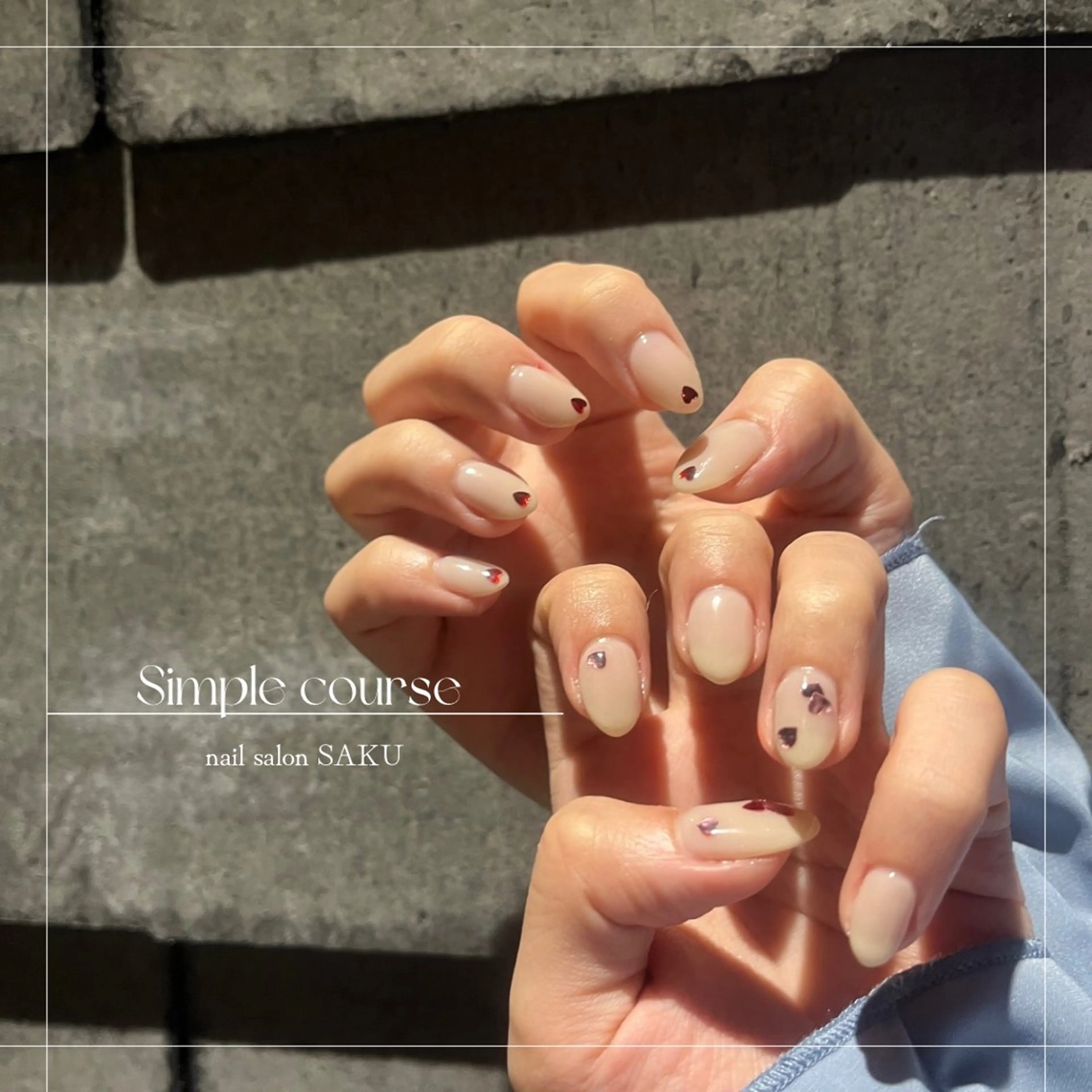 ネイル ニュアンスネイル シンプルネイル ハンドネイル SAKU  nail[サクネイル]所属・SAKU nail 作島茜のネイルデザイン