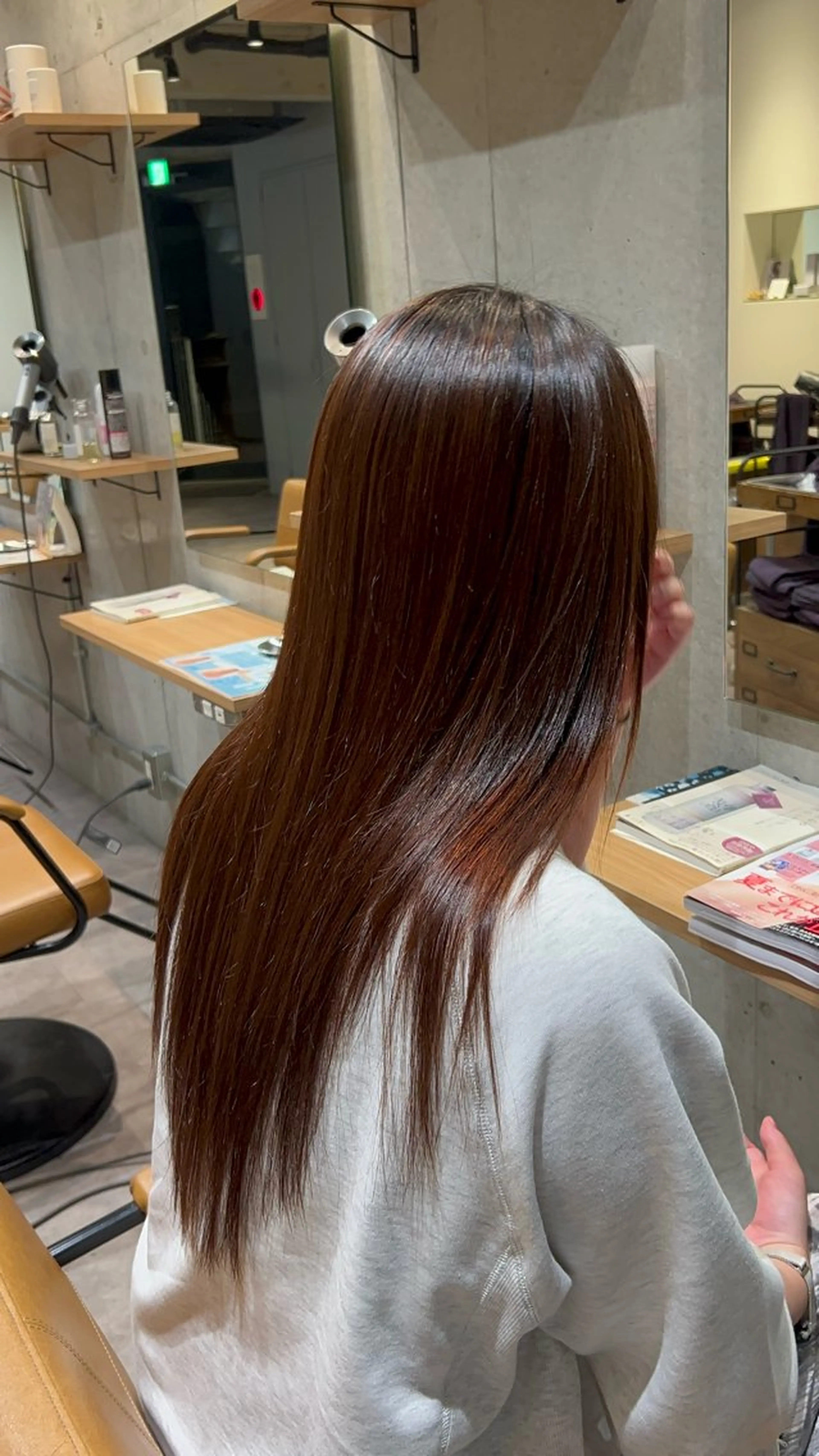 ロング トリートメント カット 縮毛矯正 トリートメント 葉月/ボブ/ 透明感カラー／中目黒のヘアスタイル