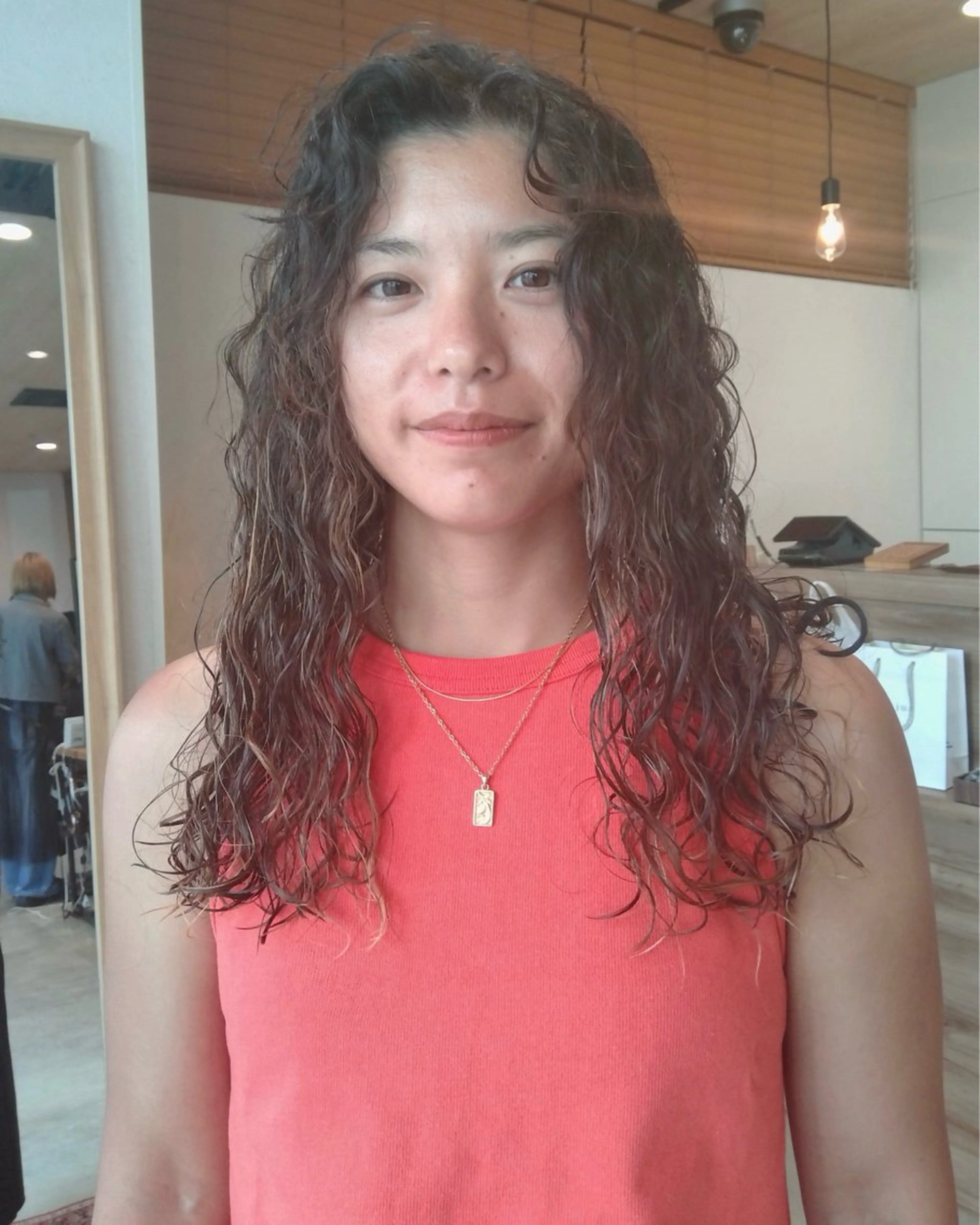 ロング カット パーマ トリートメント デザインパーマ/ 艶カラー/ボブのヘアスタイル