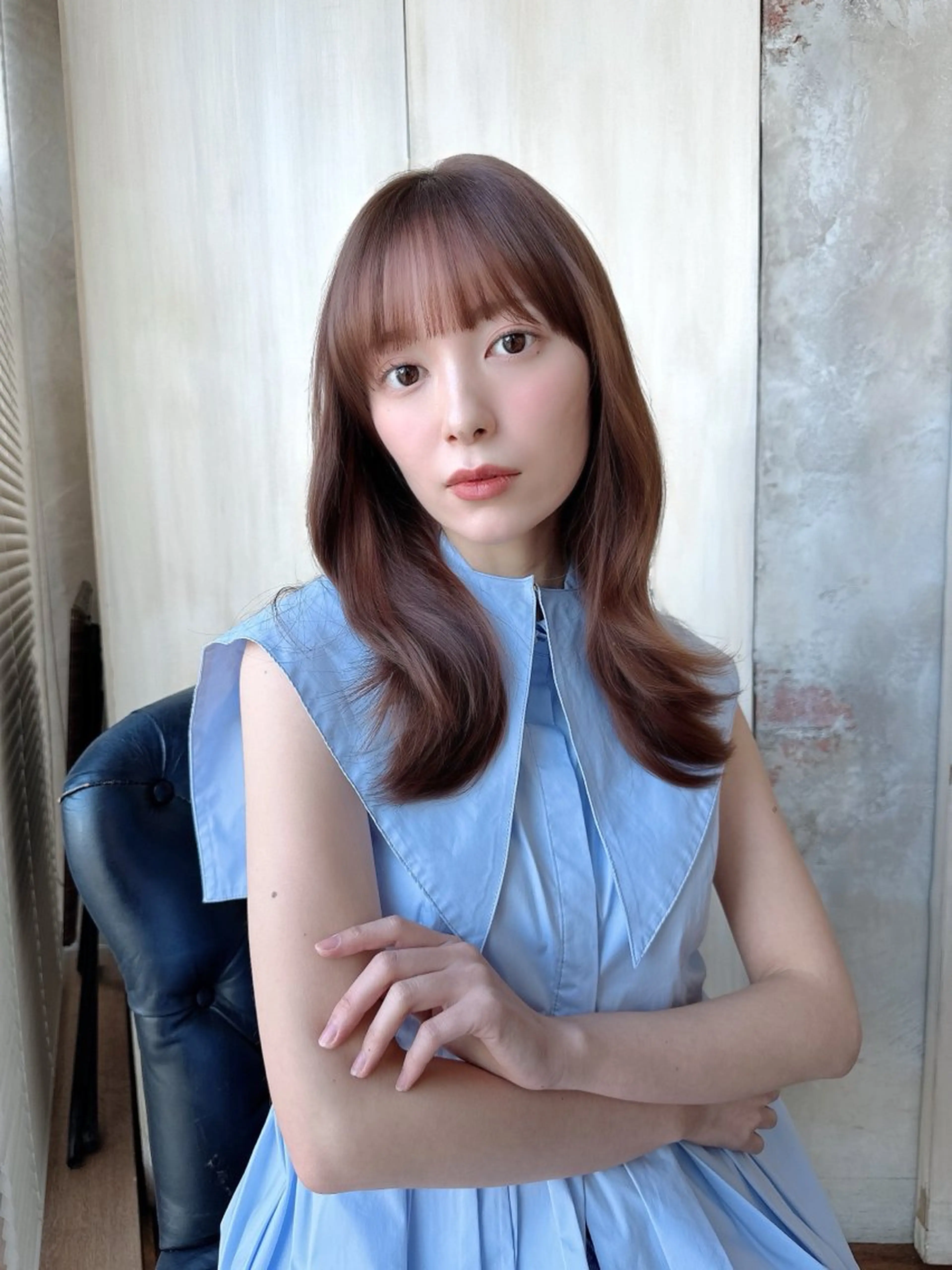 セミロング カラー 透明感カラー 小顔カット トリートメント 必ず似合わせます/ レイヤー/石戸谷海斗のヘアスタイル