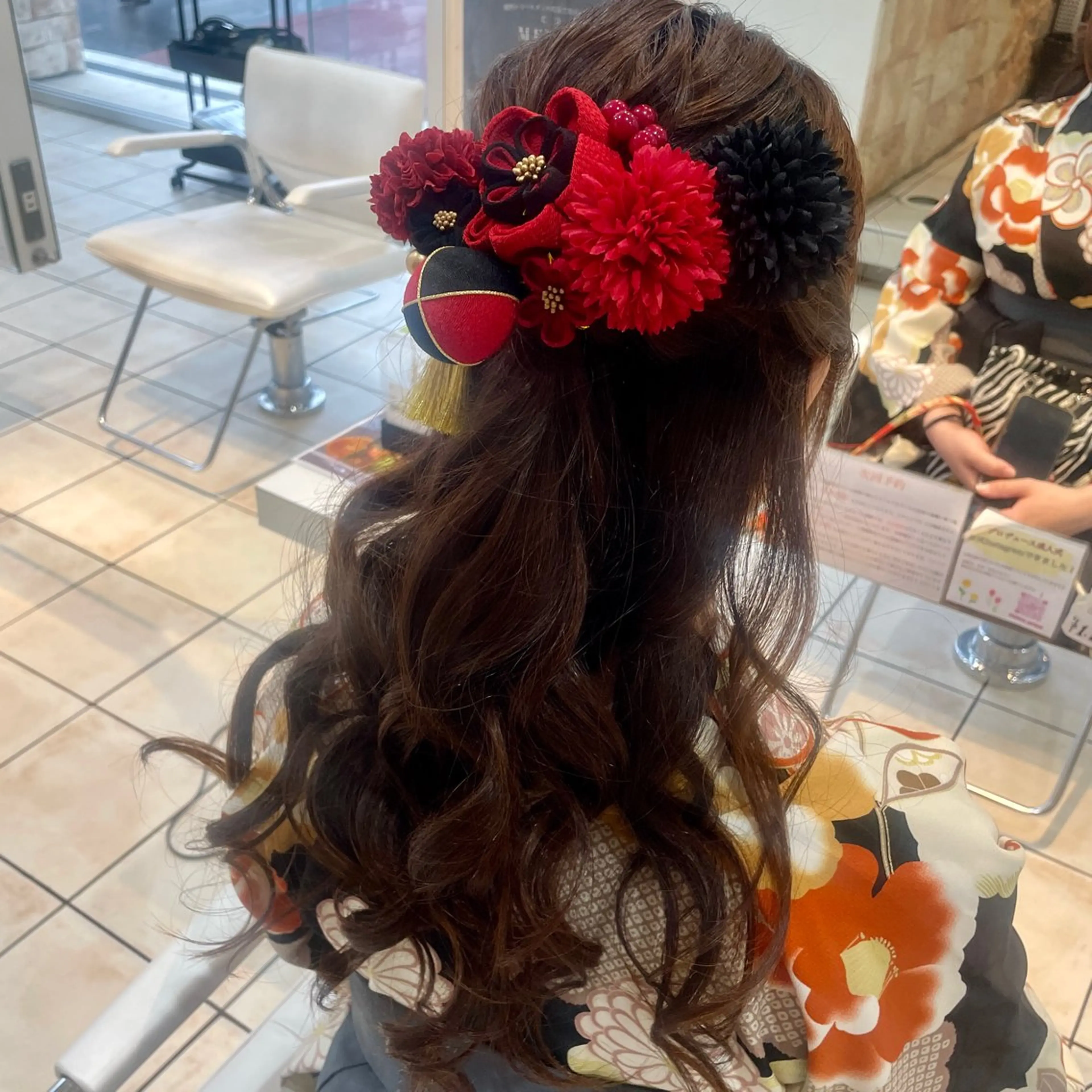 ロング ヘアアレンジ 成人式 入学式 卒業式のヘアスタイル ヘアセット ブリーチ/ヘアセット 【𝙍𝙞𝙣𝙤】のヘアスタイル