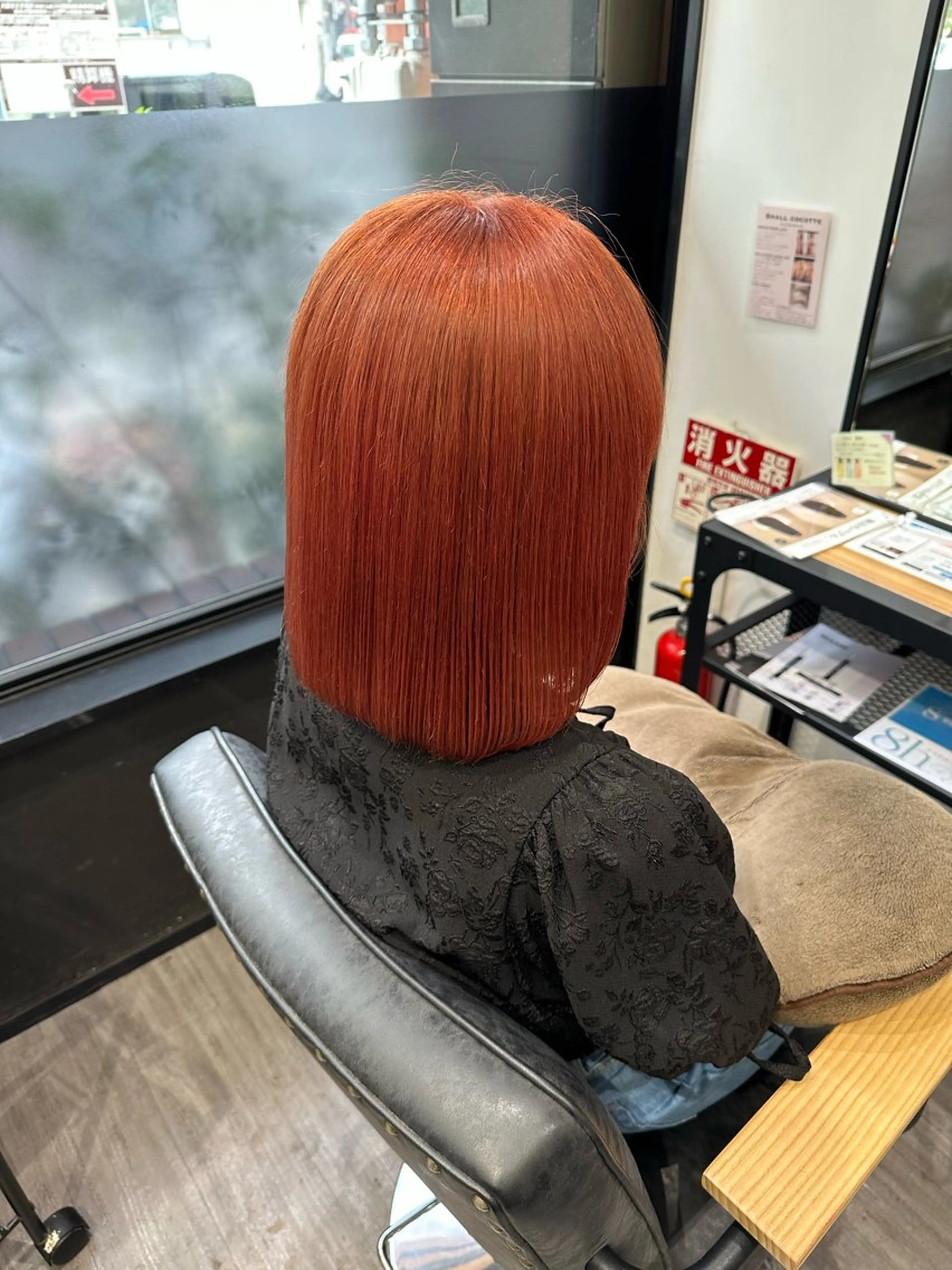 ミディアム カラー オレンジ ピンクカラー 艶髪レイヤー上田 紗也🇰🇷💗のヘアスタイル