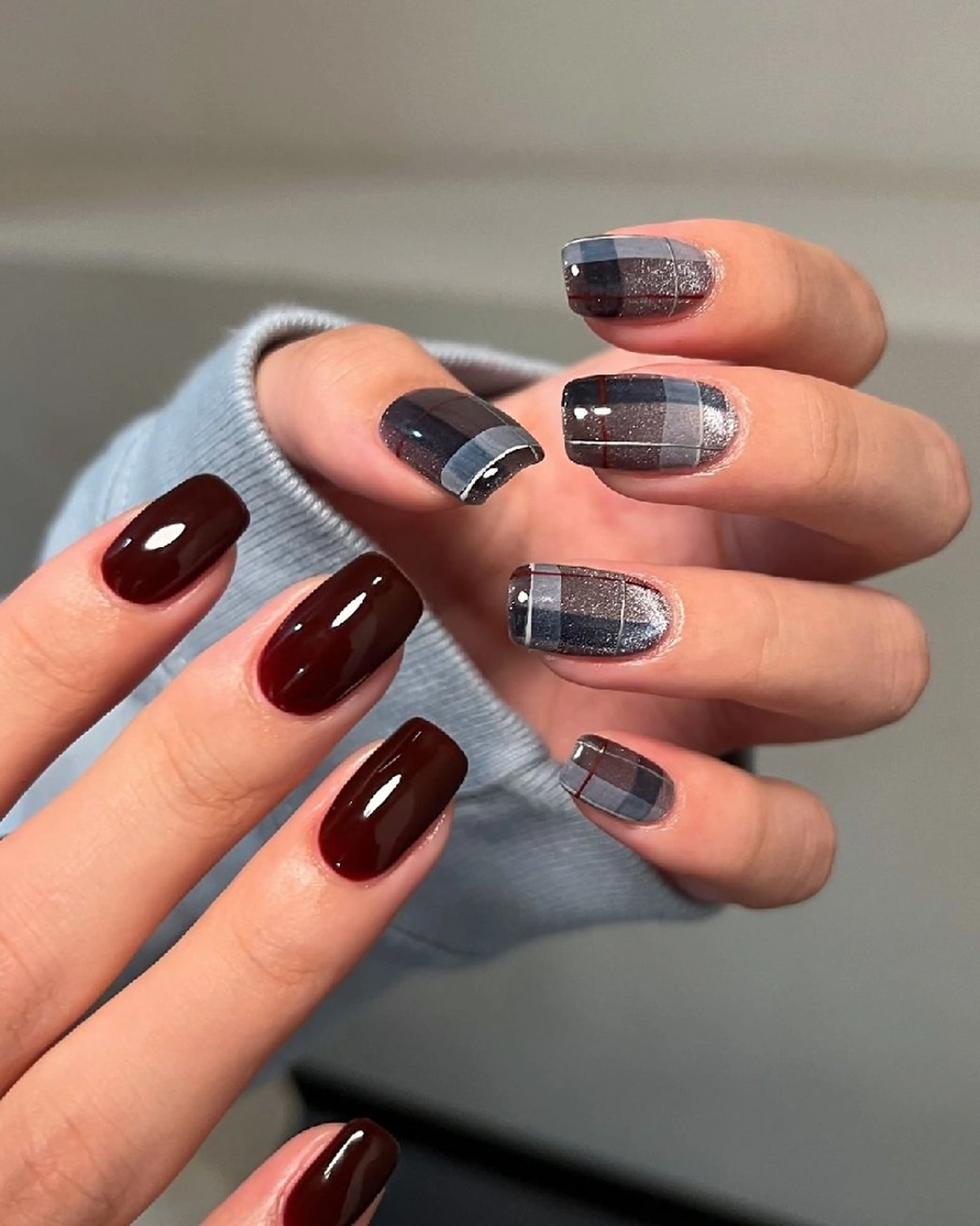 ネイル チークネイル 長さ出し フレンチネイル ジェルネイル キラキラネイル ハンドネイル UM Nail Salonのネイルデザイン