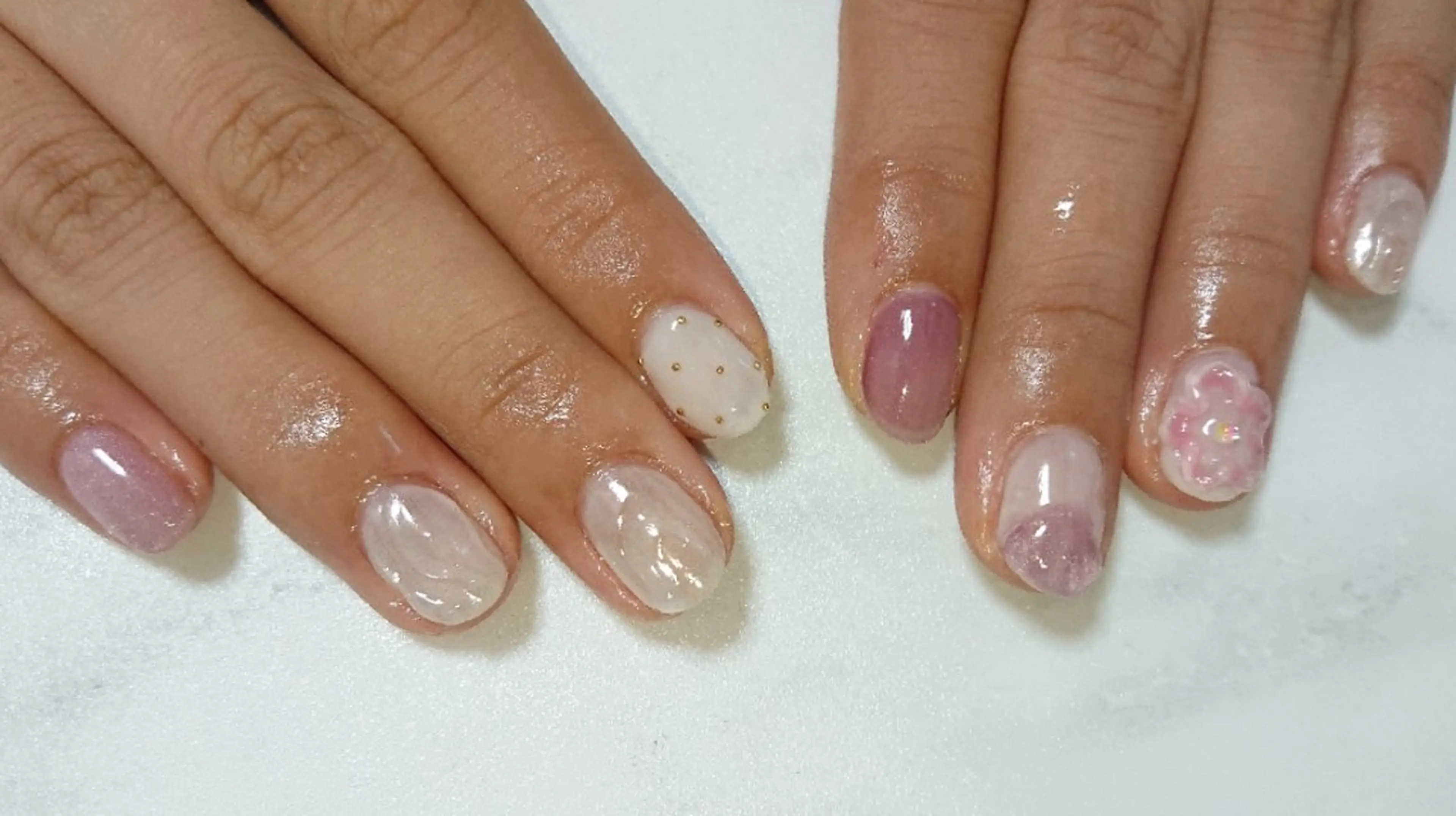 ネイル 持ち込み shellnail さなえのネイルデザイン