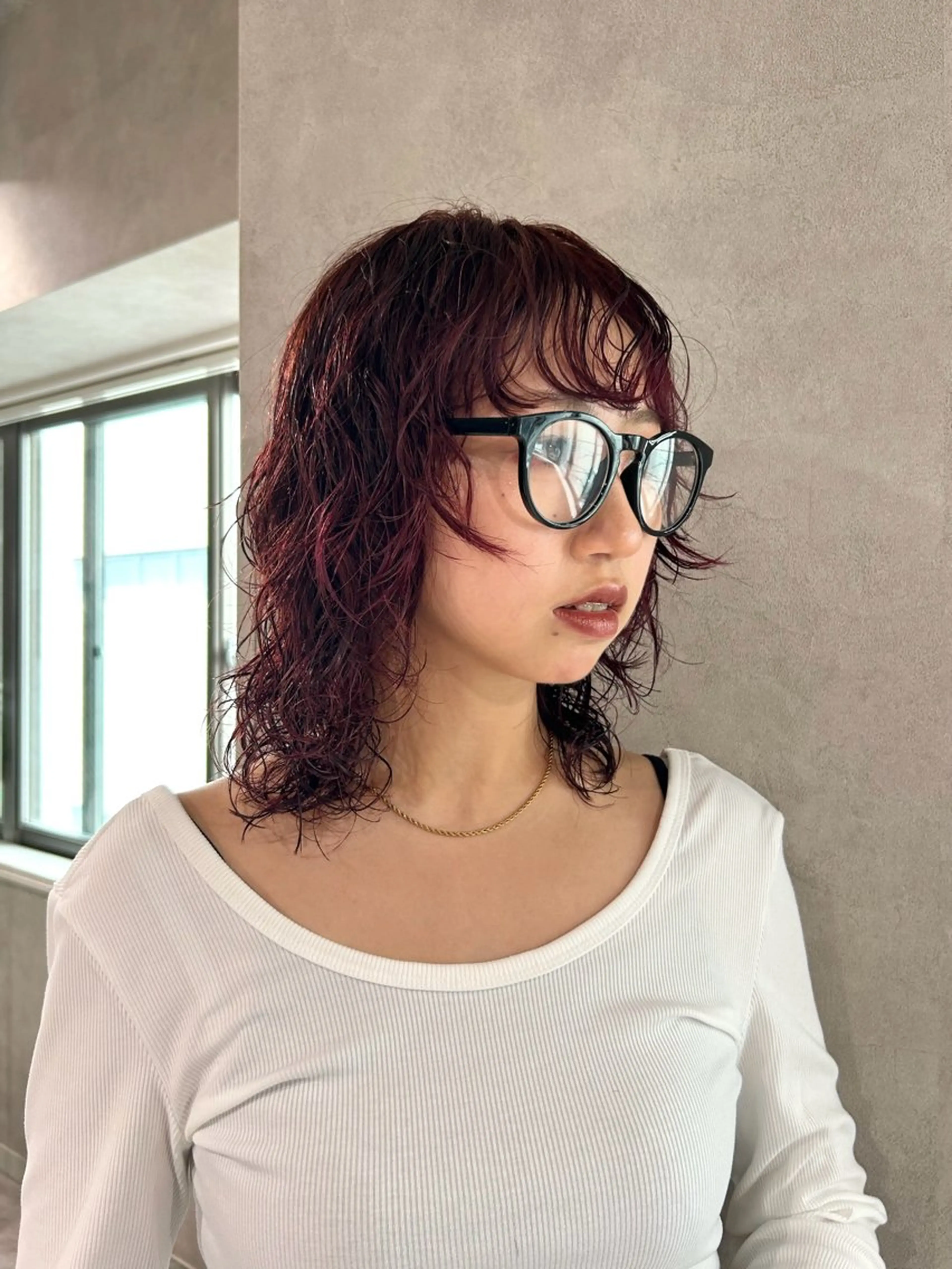 セミロング カラー パーマ セミロングパーマ izumi/ ボブ/パーマのヘアスタイル