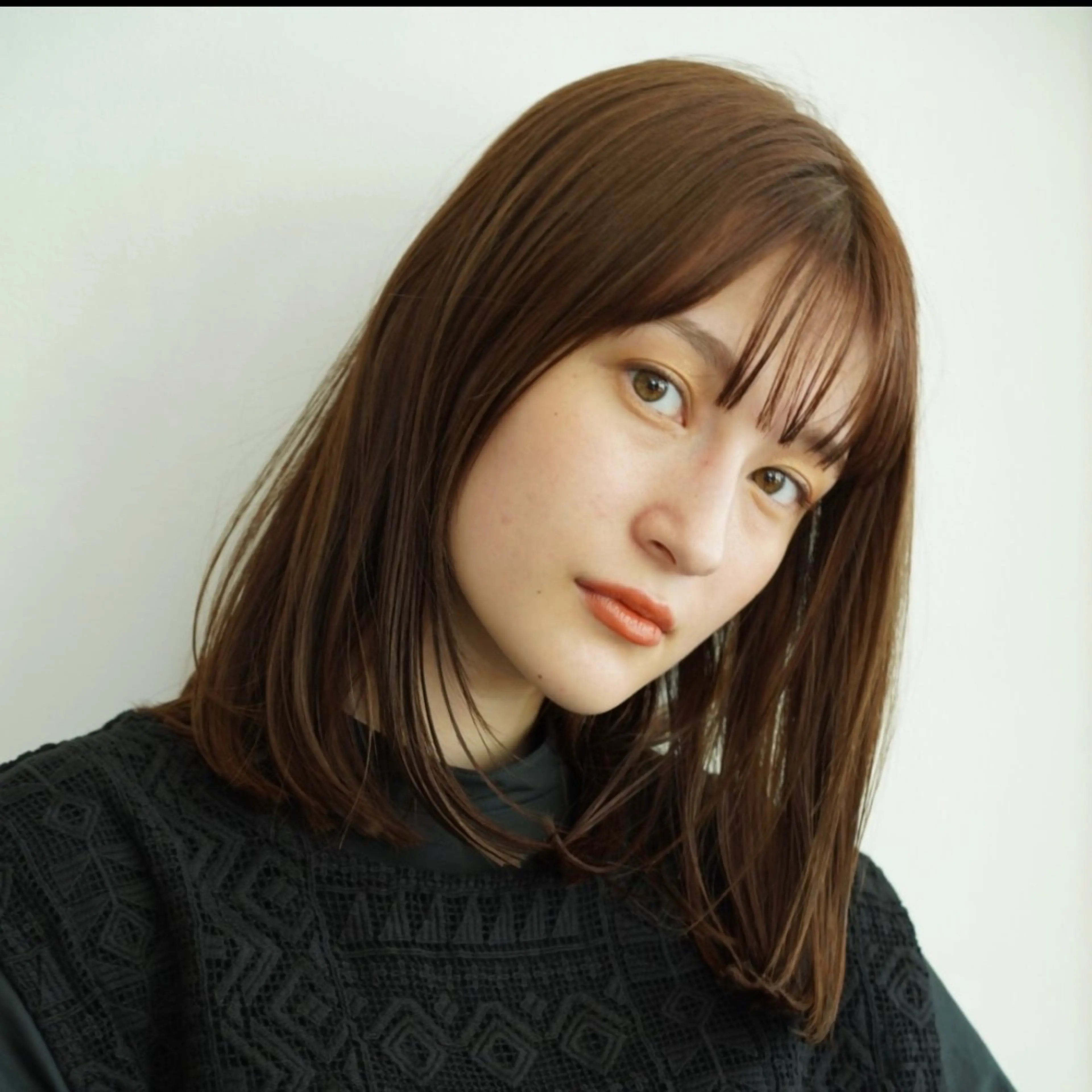 ミディアム カラー 透明感カラー フルヤ ユウキのヘアスタイル