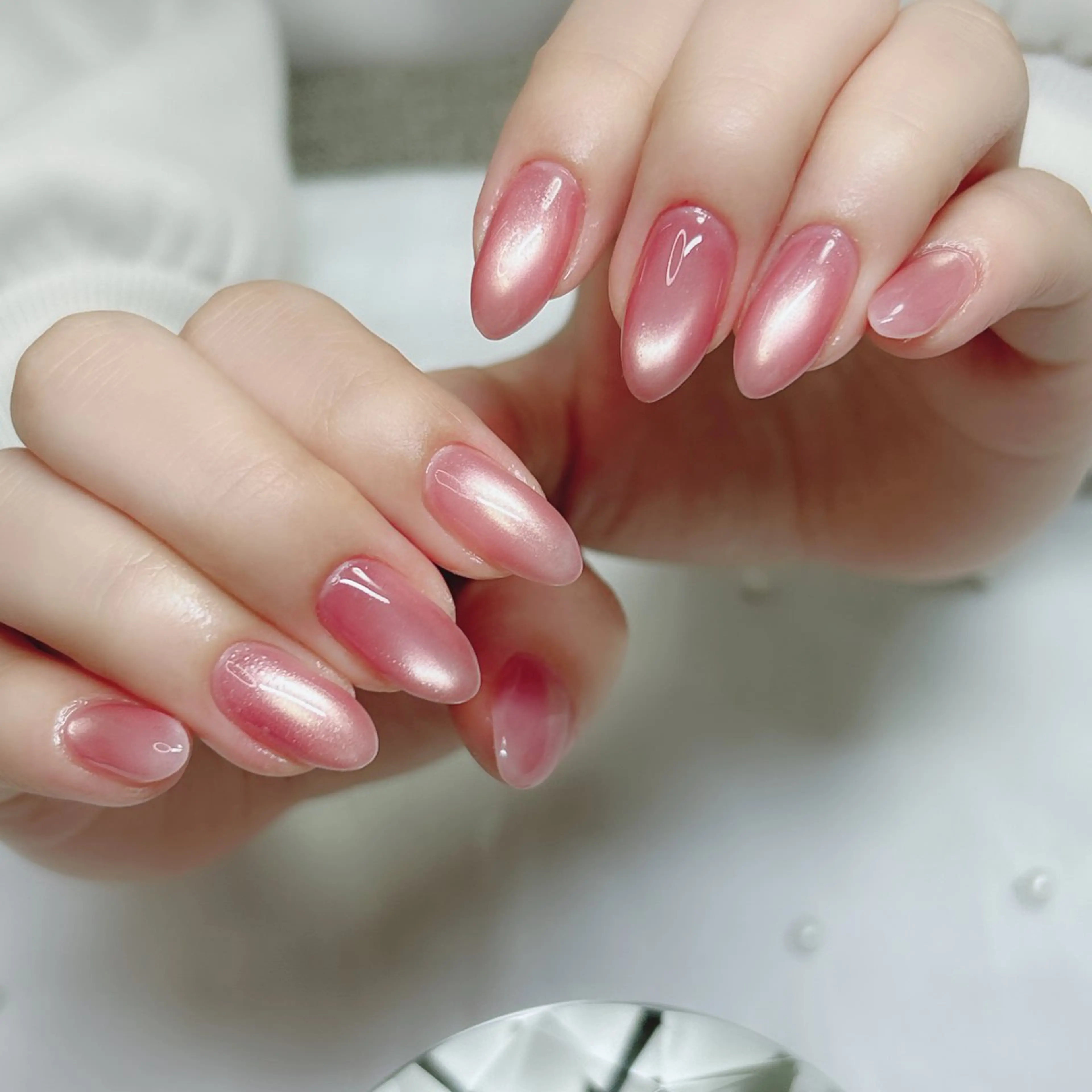 ネイル アニマル柄 アートネイル フレンチネイル ジェルネイル ガーリー ハンドネイル Cute Tips nailのネイルデザイン